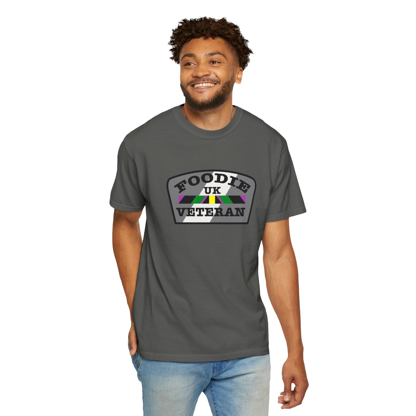 L.O.E.F Foodie Veteran UK Unisex Tee Shirt (Gray)