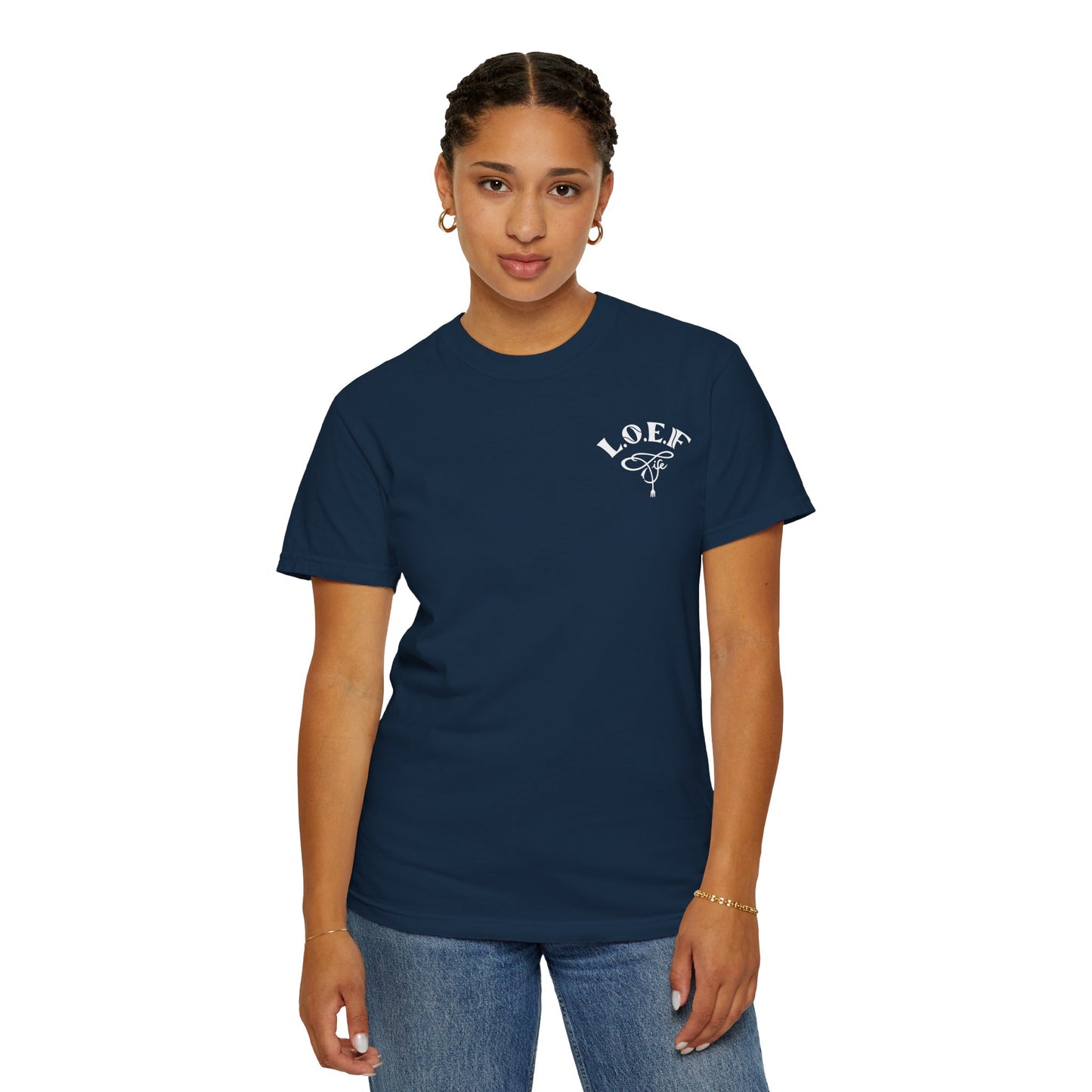 L.O.E.F LIFESTYLE OF EVERYDAY FOODIES Unisex Tee Shirt (White)