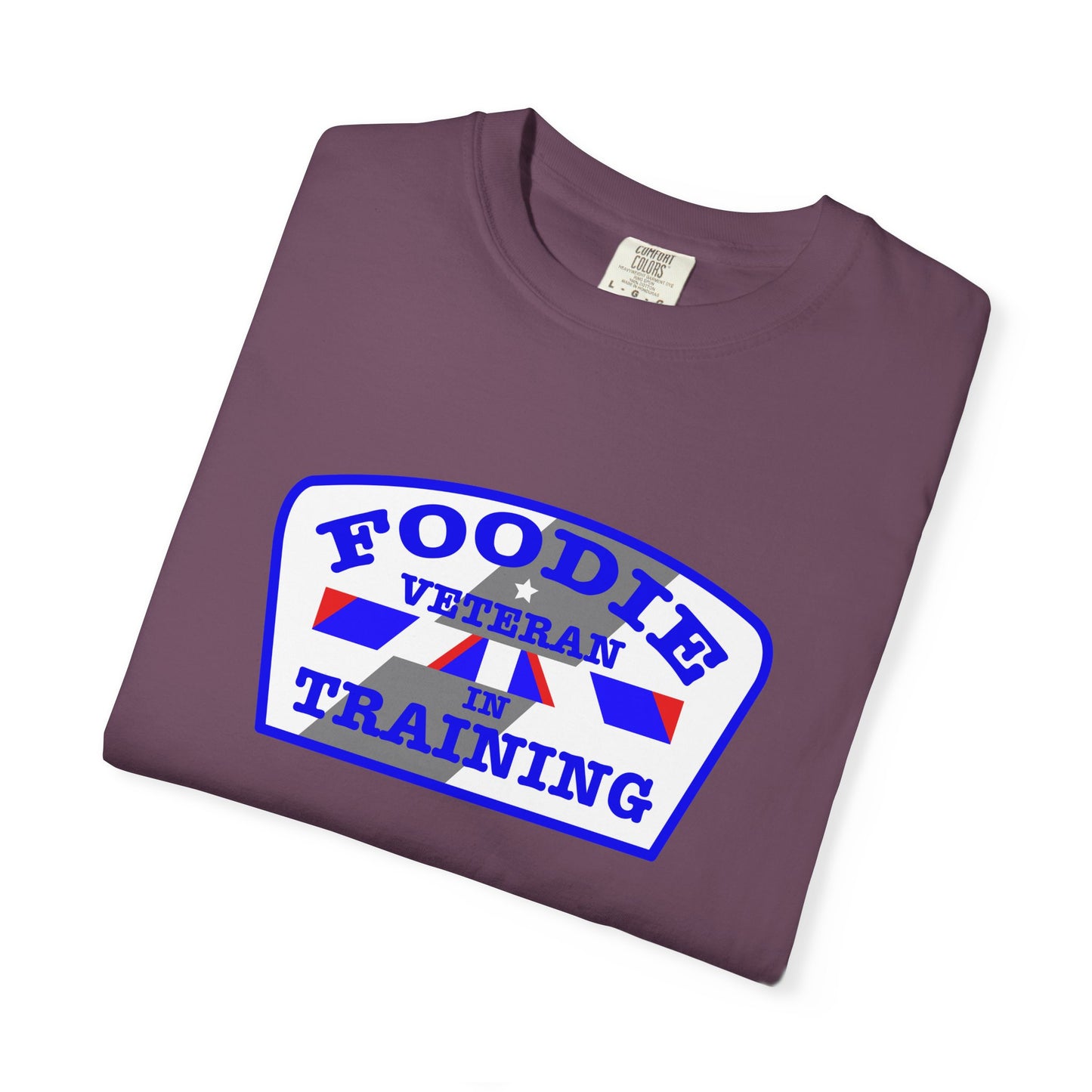 L.O.E.F Foodie Veteran IN TRAINING Unisex Tee Shirt (Blue)