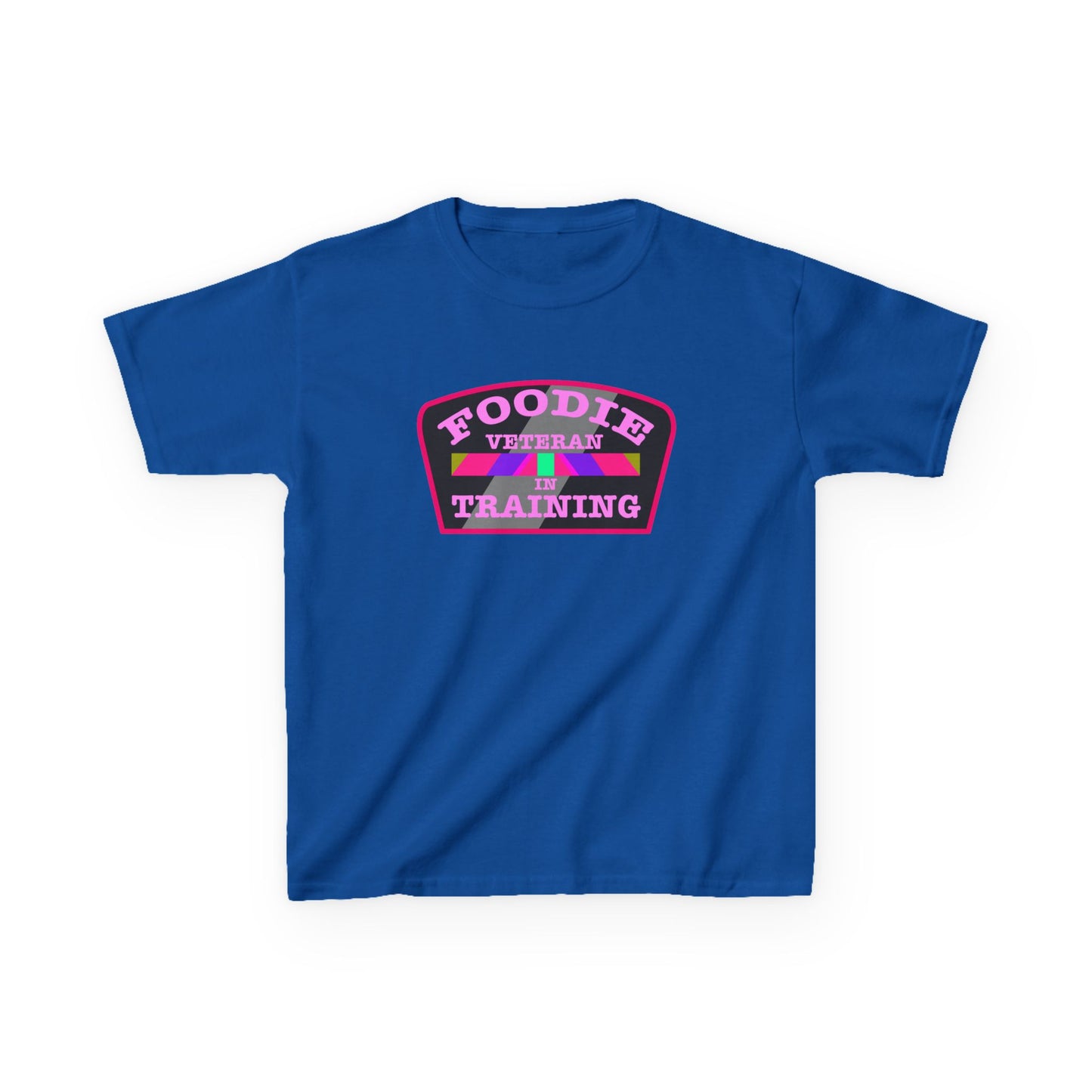 L.O.E.F Foodie Veteran In Training Kids Tee Shirt (Pink)