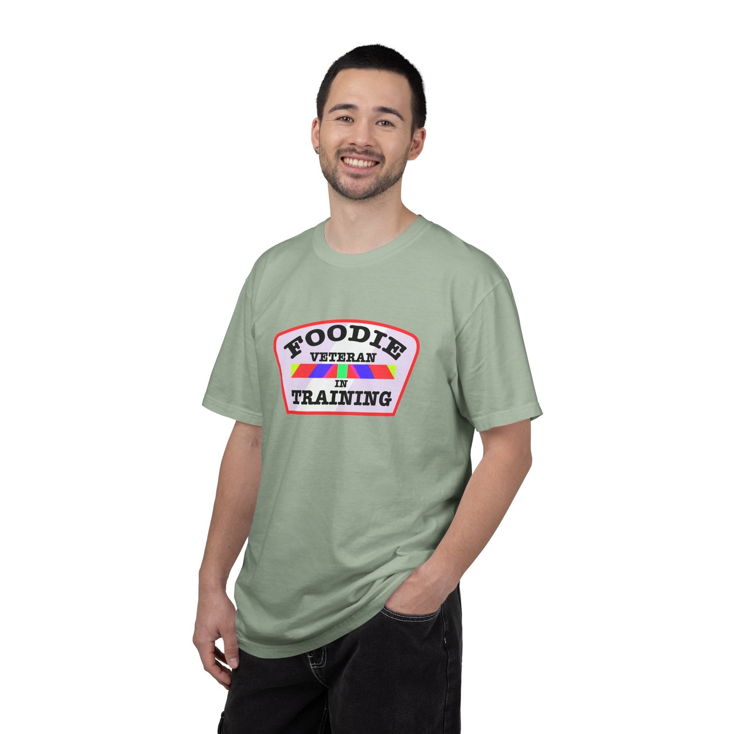 L.O.E.F Foodie Veteran IN TRAINING Unisex Tee Shirt (Soft Pink)