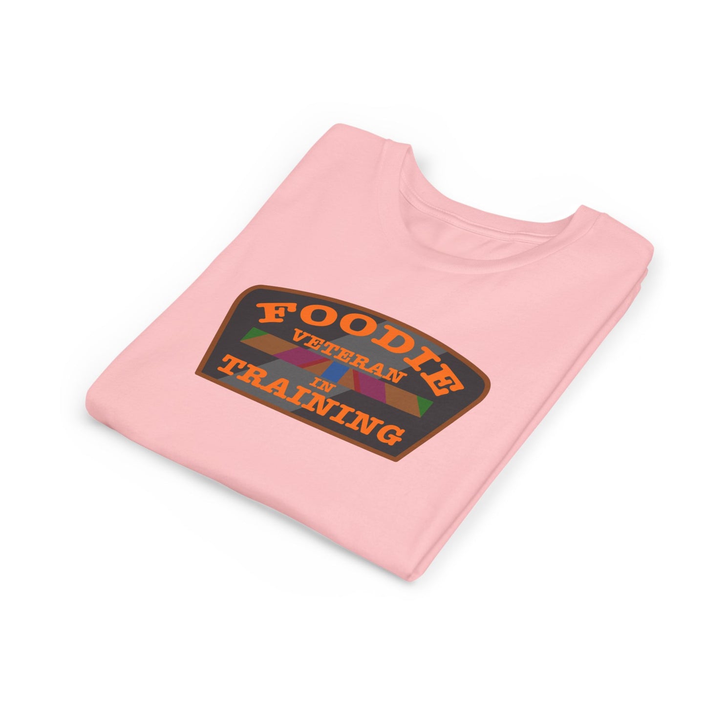 L.O.E.F Foodie Veteran In Training Kids Tee Shirt  (Orange)