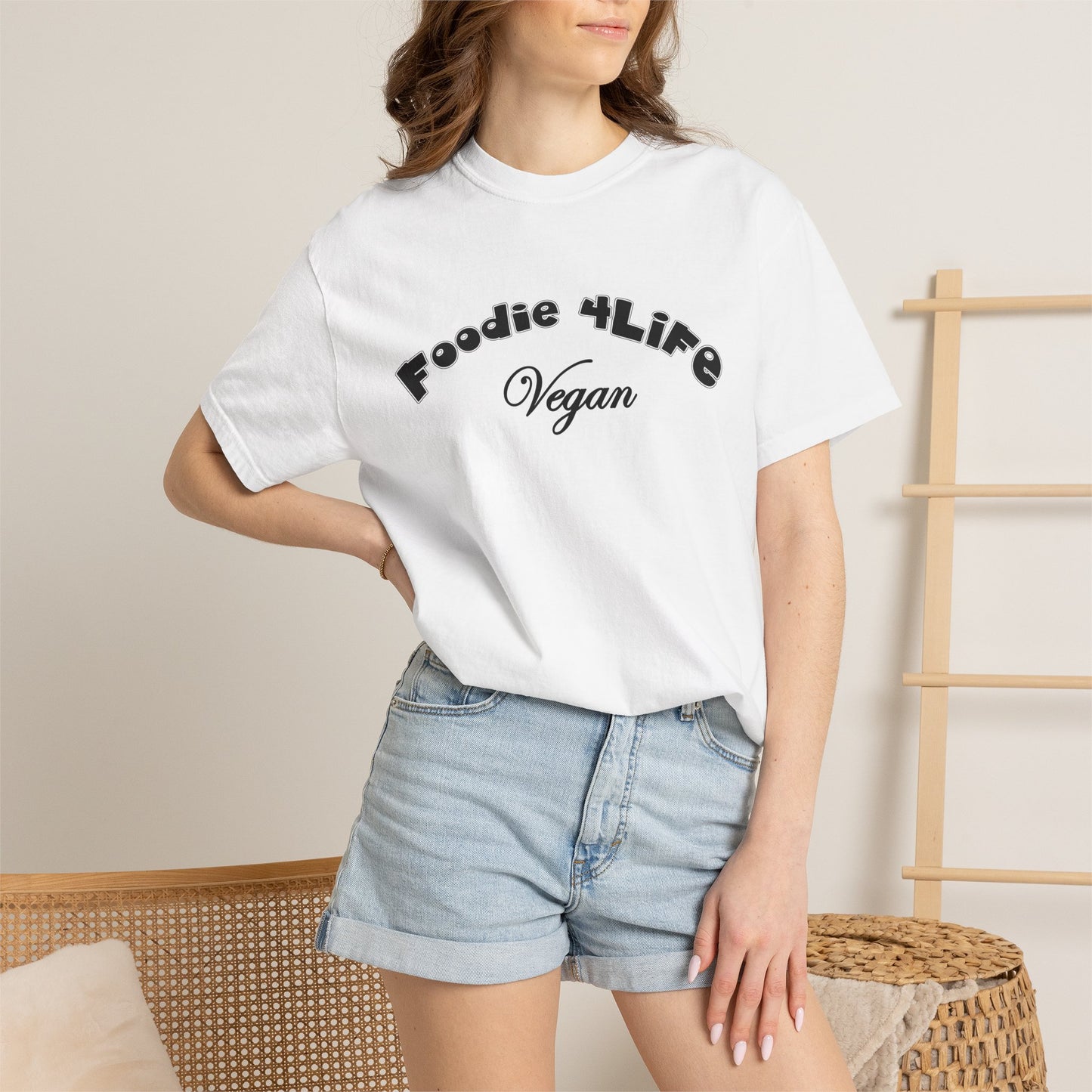 L.O.E.F Foodie 4Life Vegan Unisex Tee Shirt (Black)