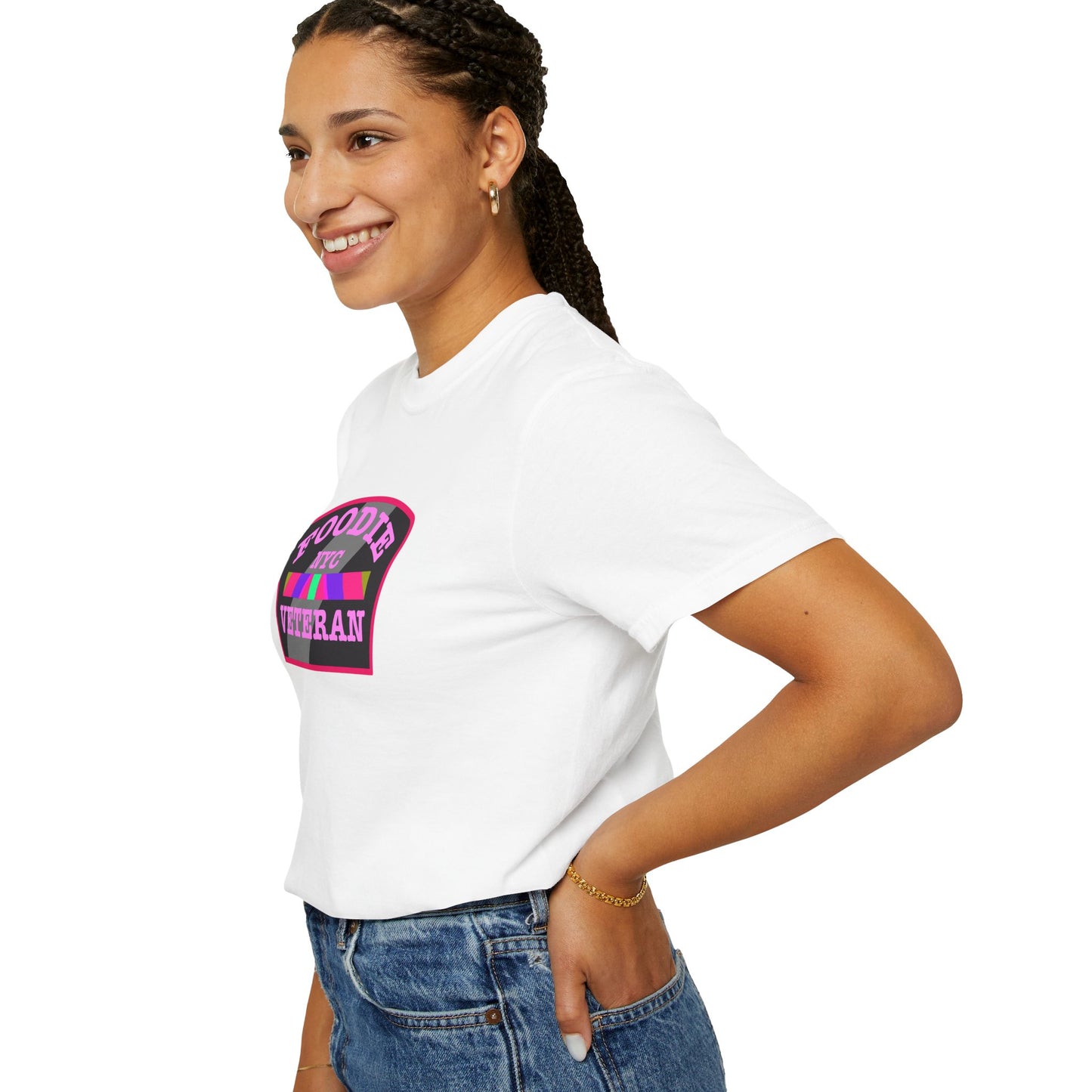L.O.E.F Foodie Veteran NYC Unisex Tee Shirt (Pink)