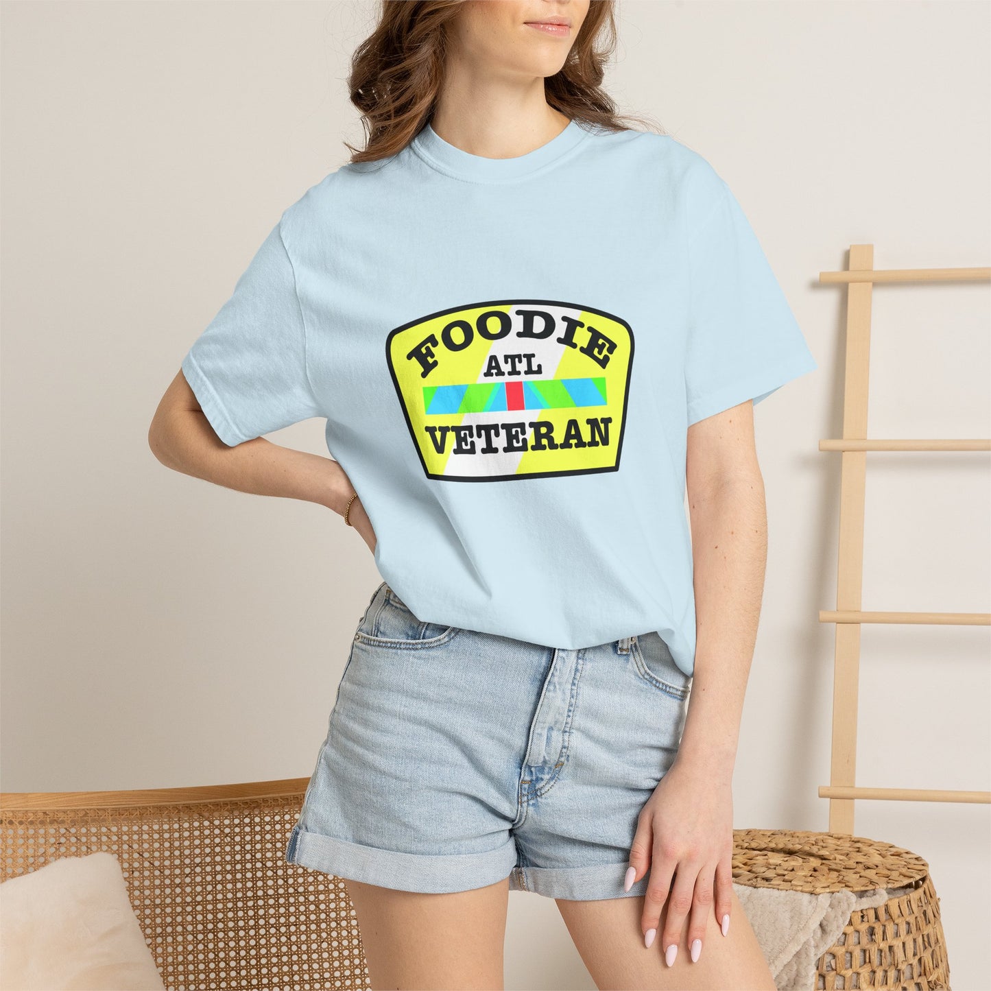 L.O.E.F Foodie Veteran ATL Unisex Tee Shirt (Yellow and Black)