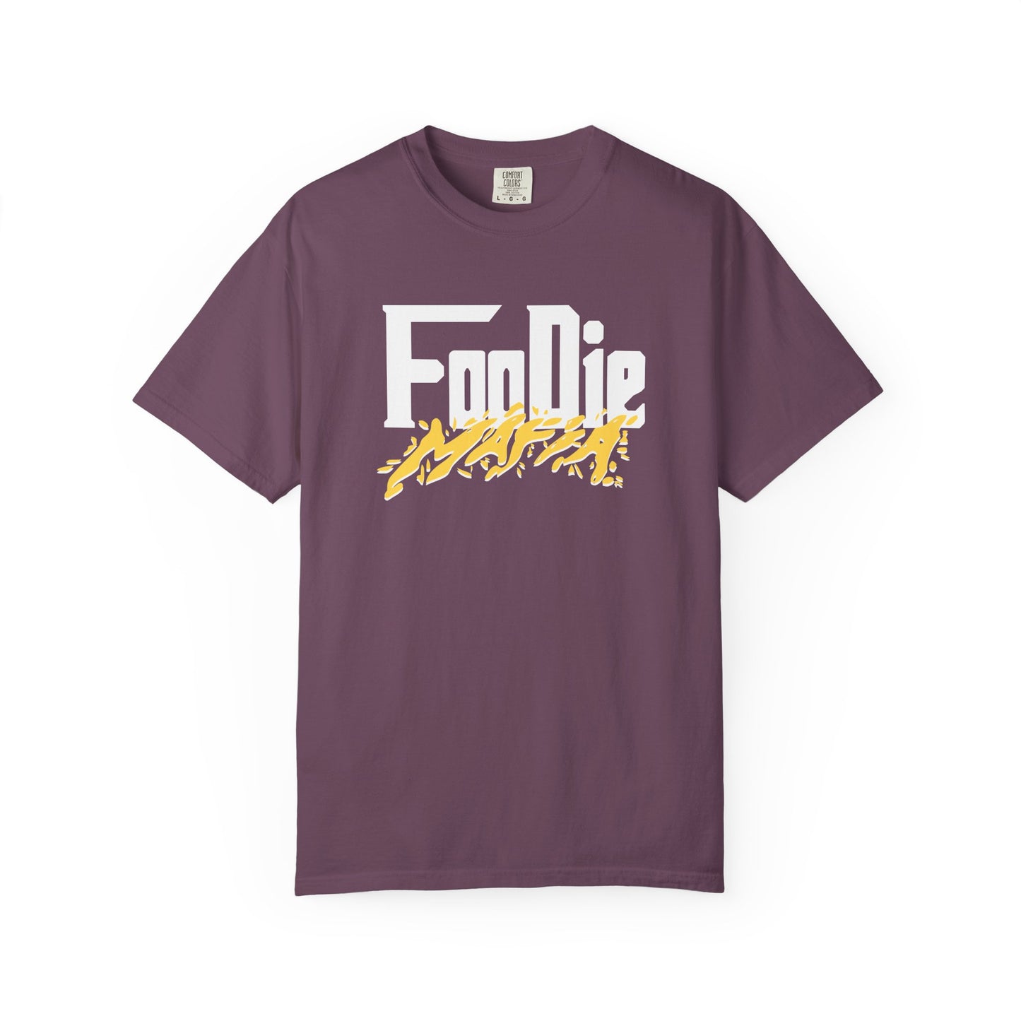 L.O.E.F White Foodie Mafia Unisex Tee Shirt (Yellow)
