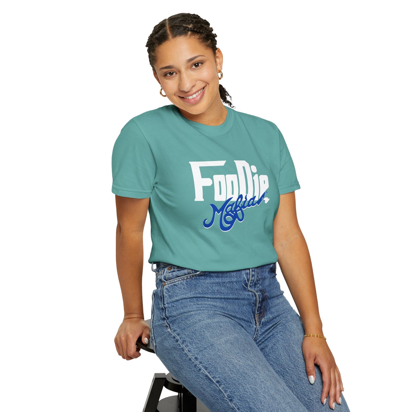L.O.E.F Foodie Mafia Unisex Tee Shirt  (Dark Blue)