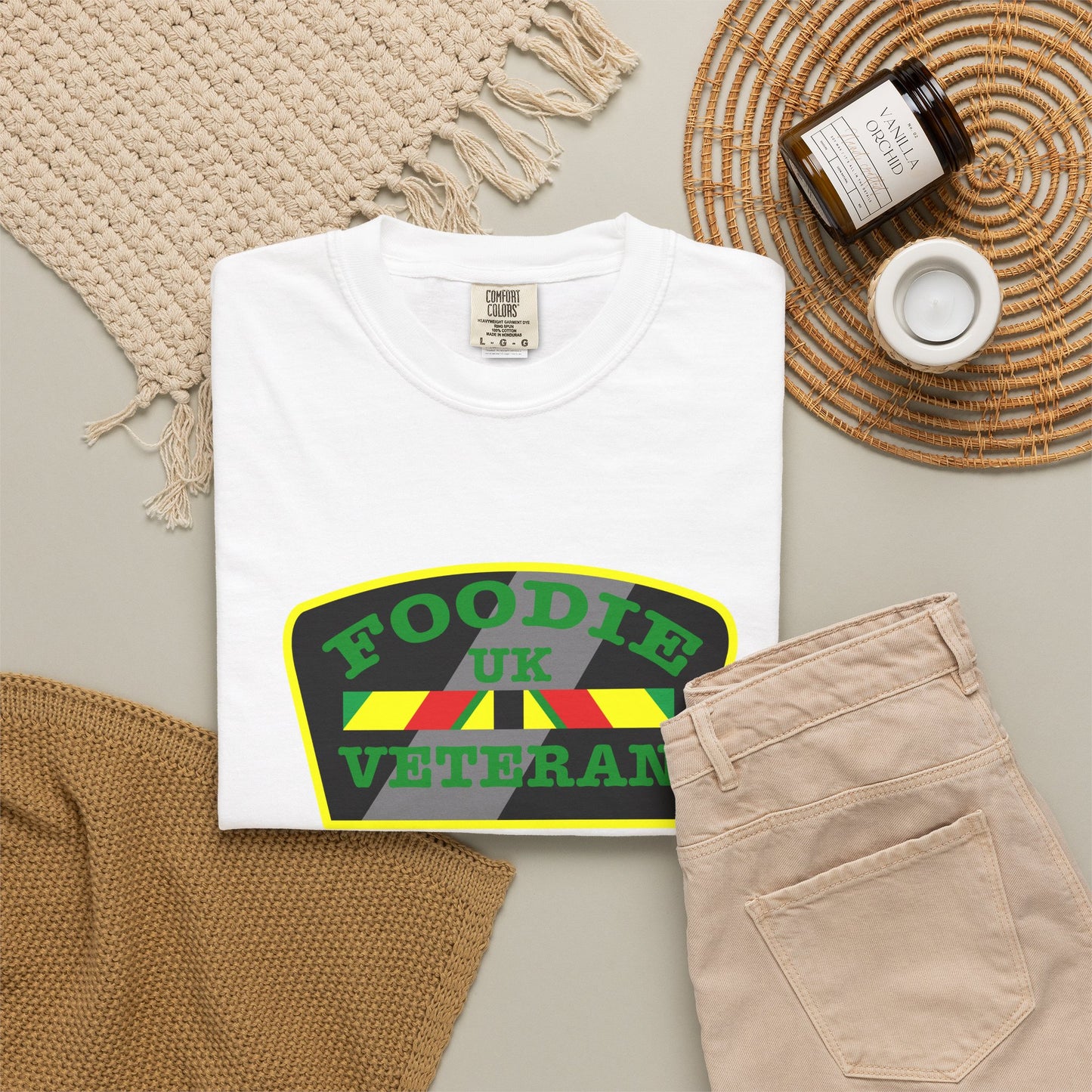 L.O.E.F Foodie Veteran UK Unisex Tee Shirt (Green)