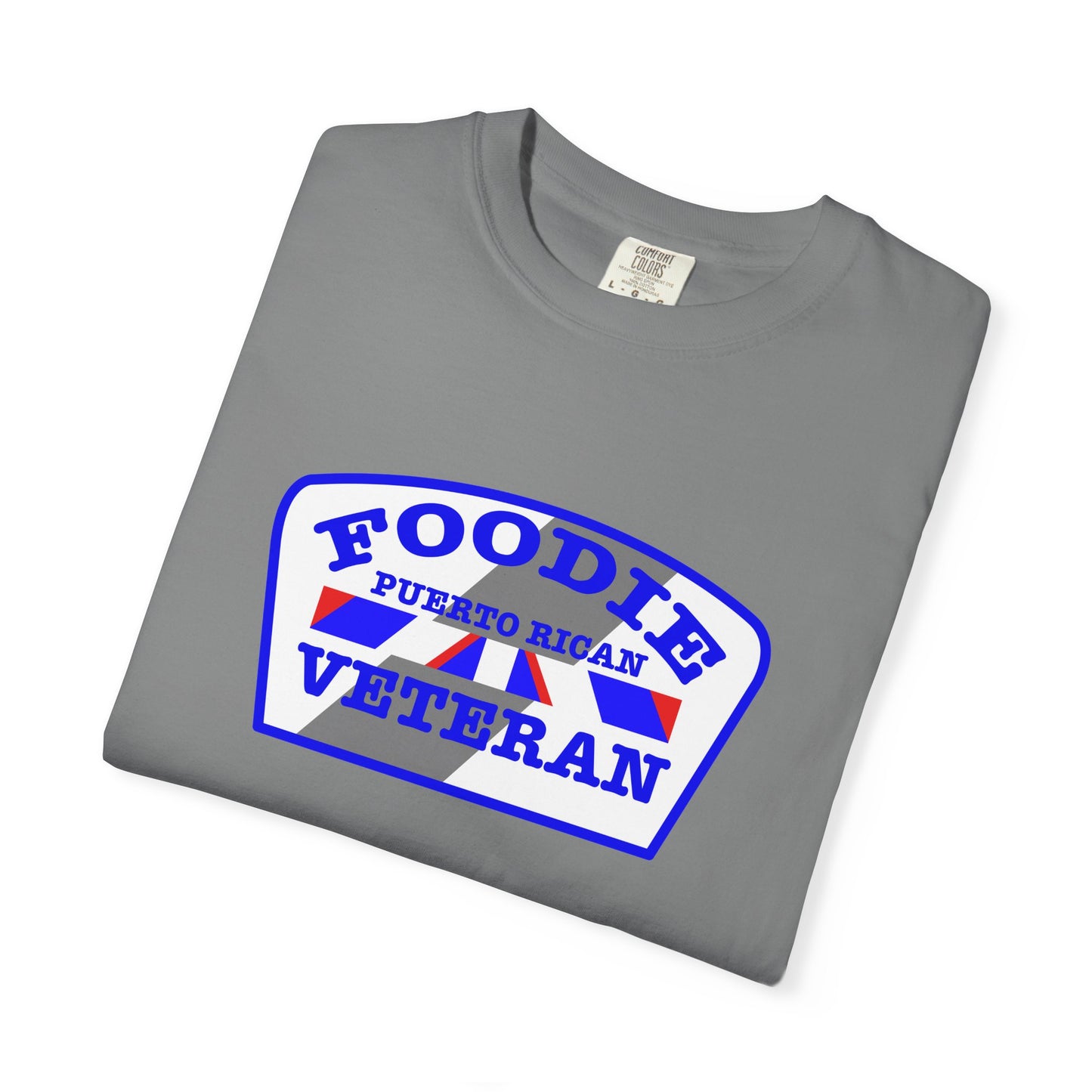 L.O.E.F Foodie Veteran Puerto Rican Unisex Tee Shirt (Blue)