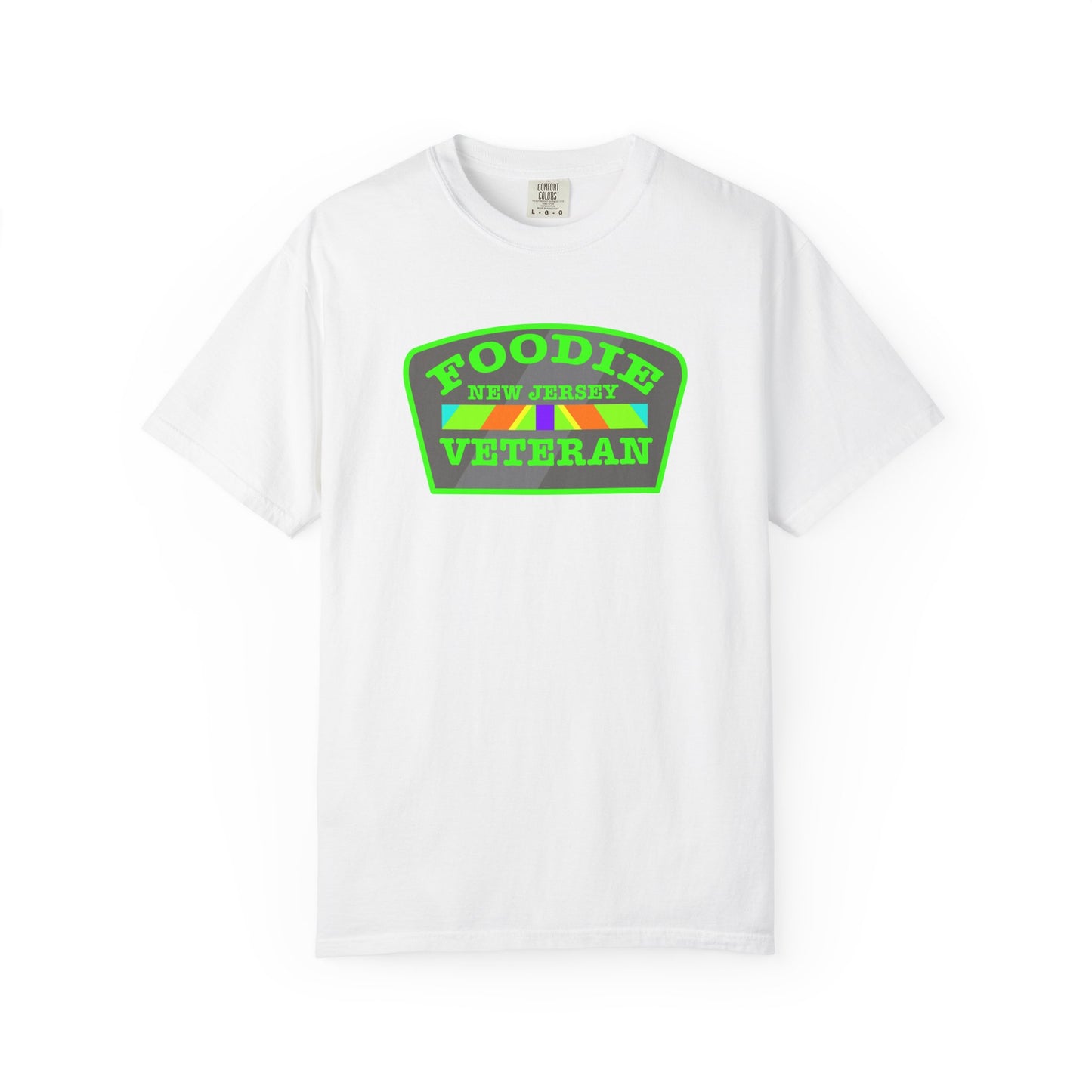 L.O.E.F Foodie Veteran NEW JERSEY Unisex Tee Shirt (Neon Green)