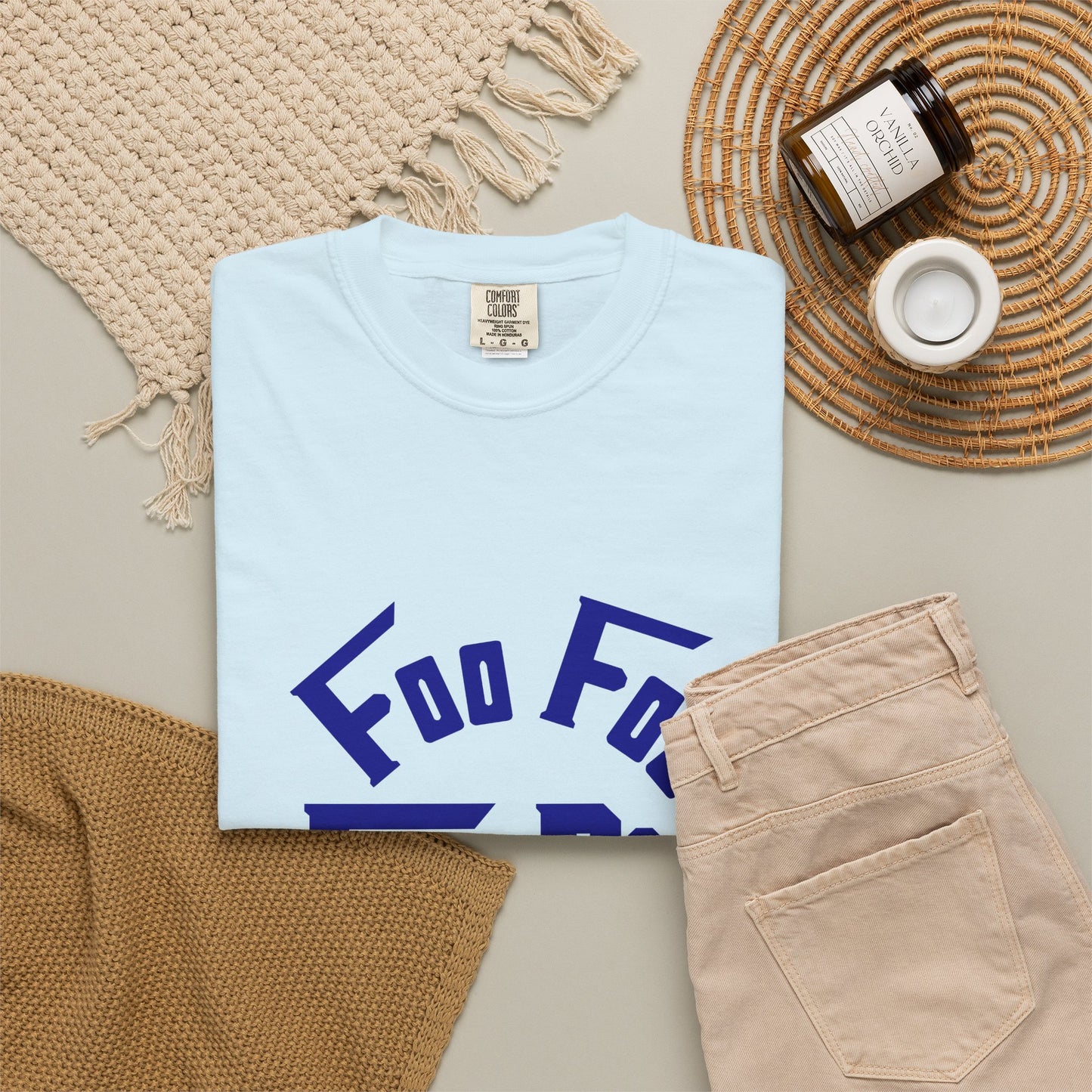 L.O.E.F FOO FOO FOODIE Unisex Tee shirt(Dark Blue)