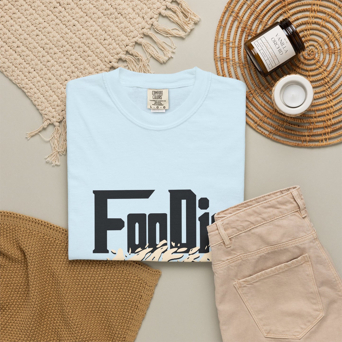 L.O.E.F Foodie Mafia Tee Shirt (Cream)