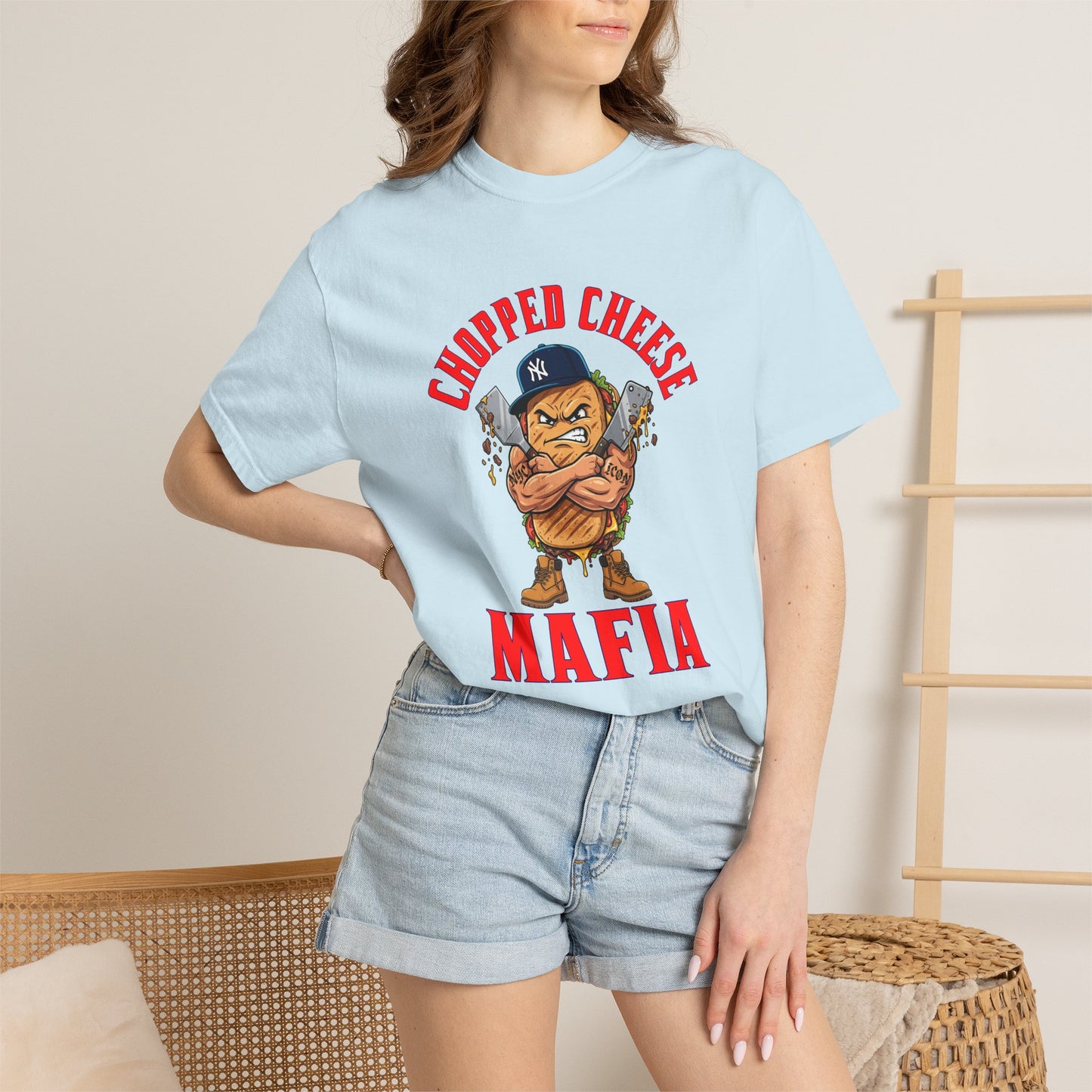 L.O.E.F Mafia Chopped Cheese Unisex Tee Shirt (Red)