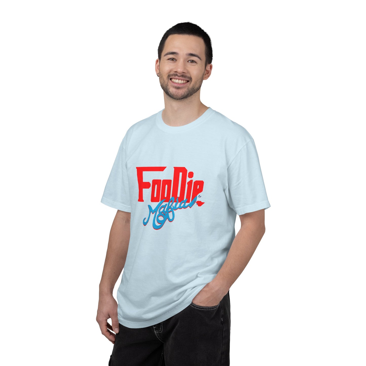 L.O.E.F Red Foodie Mafia Unisex Tee Shirt (Sky Blue)