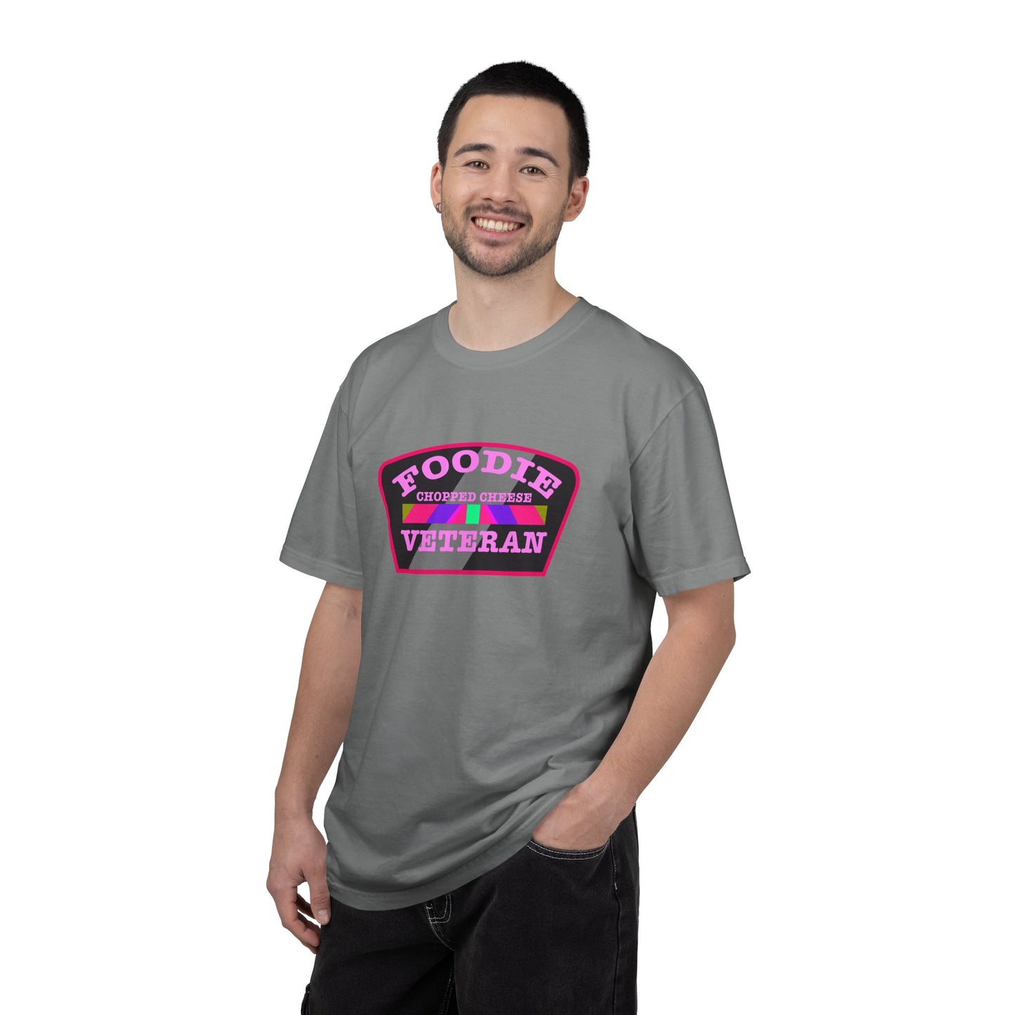 L.O.E.F Foodie Veteran Chopped Cheese Unisex Tee Shirt (Pink)
