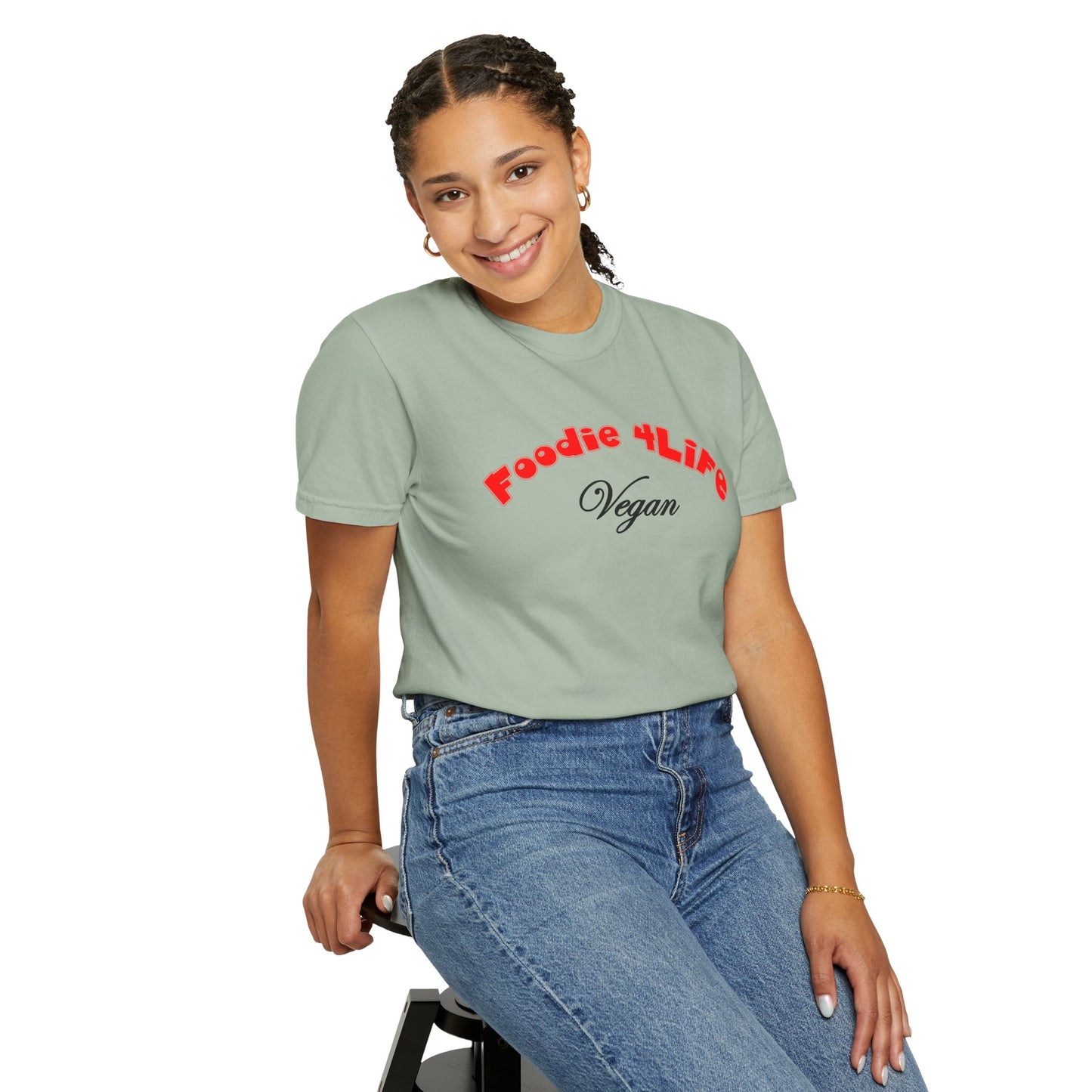 L.O.E.F Foodie 4Life Vegan Unisex Tee Shirt (Fiery Red)
