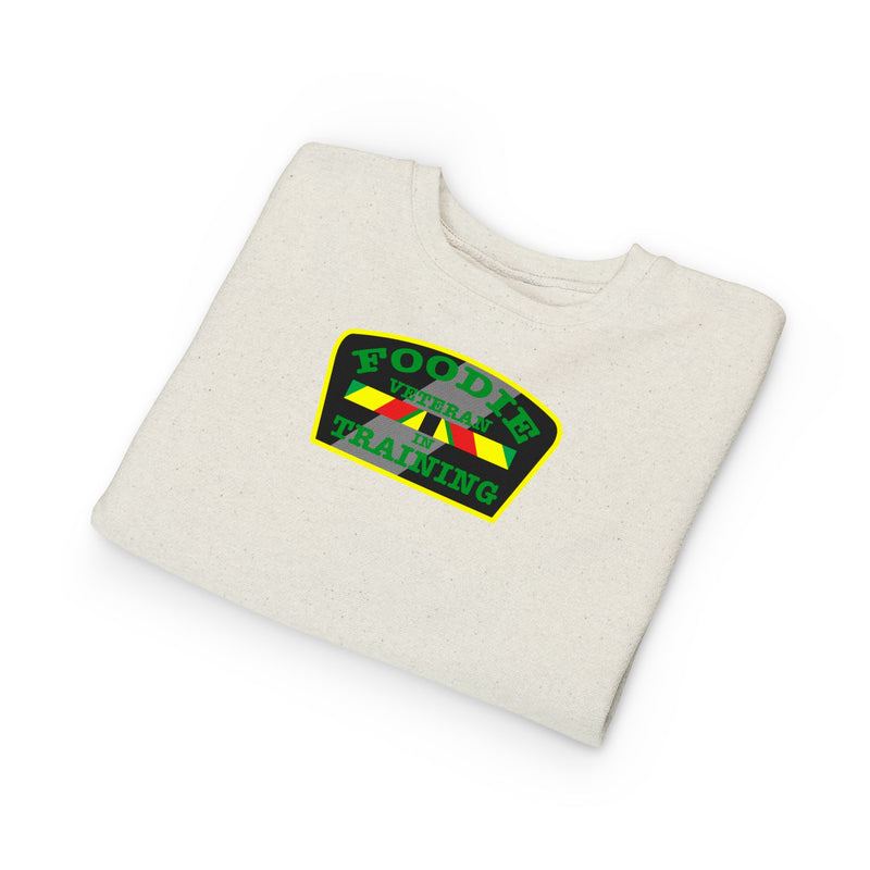L.O.E.F Foodie Veteran In Training Toddler Sweatshirt (Green)