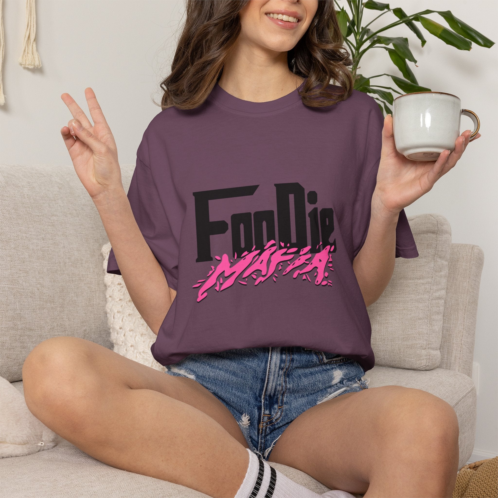 L.O.E.F Foodie Mafia Tee Shirt (Hot Pink)