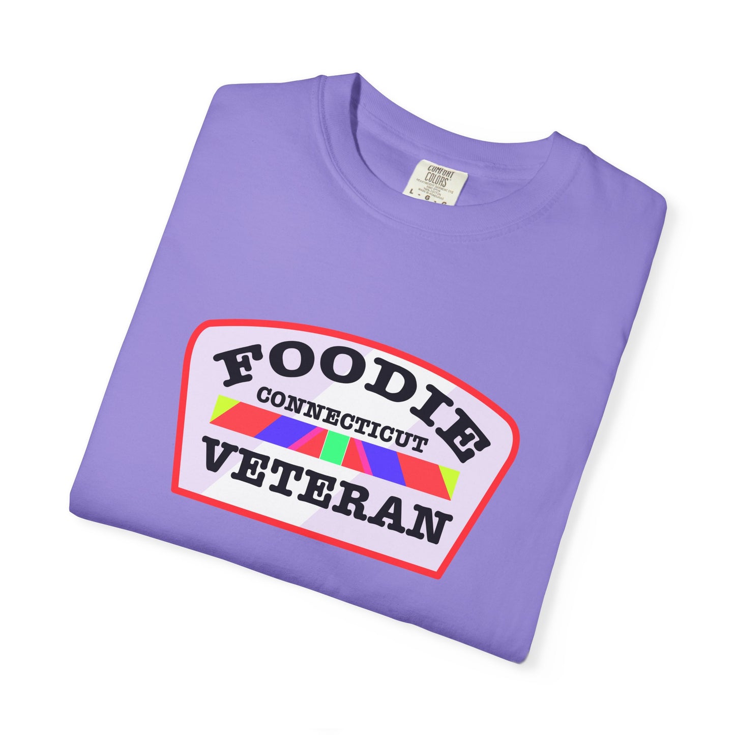 L.O.E.F Foodie Veteran CONNECTICUT Unisex Tee Shirt (Soft Pink)