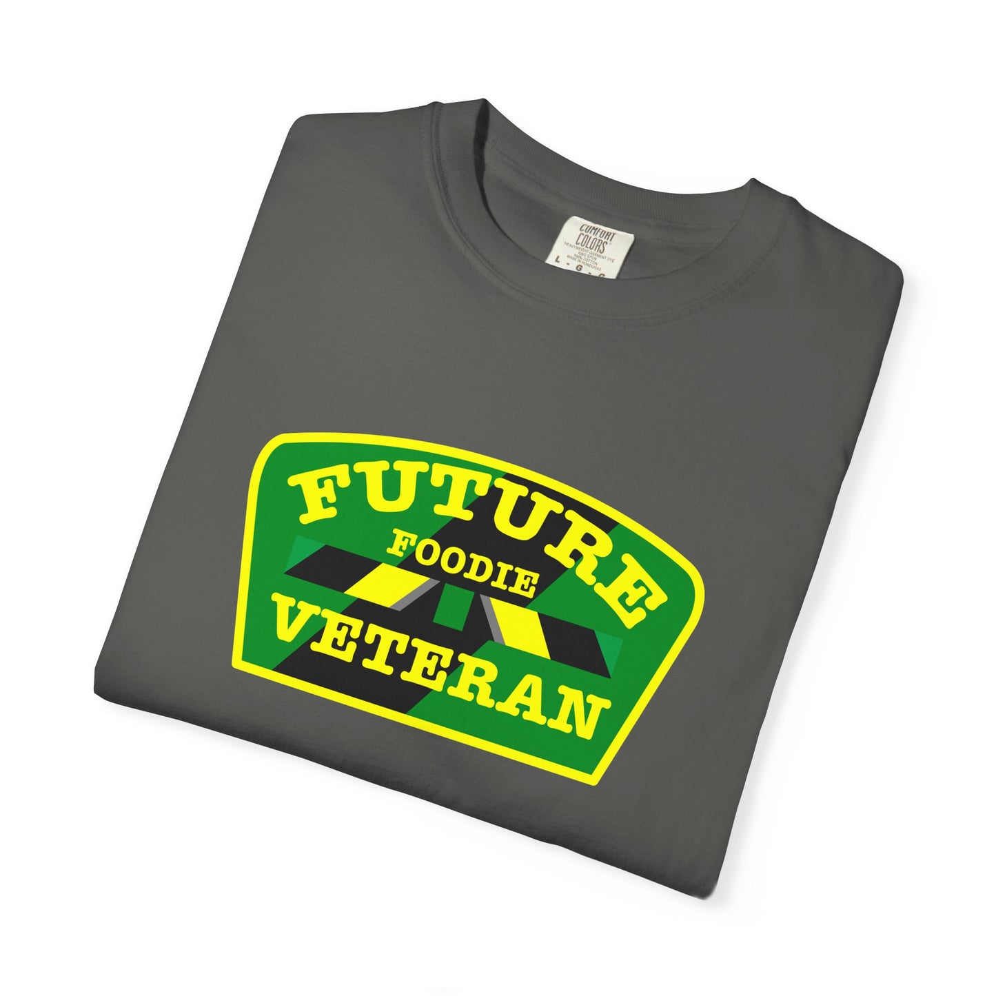 L.O.E.F Future Foodie Veteran Unisex Tee Shirt (Yellow and Green)