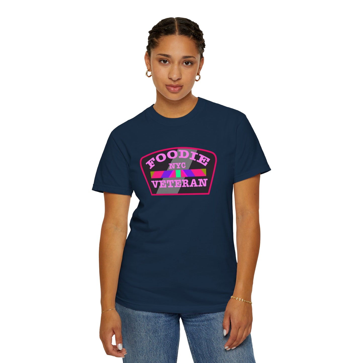 L.O.E.F Foodie Veteran NYC Unisex Tee Shirt (Pink)