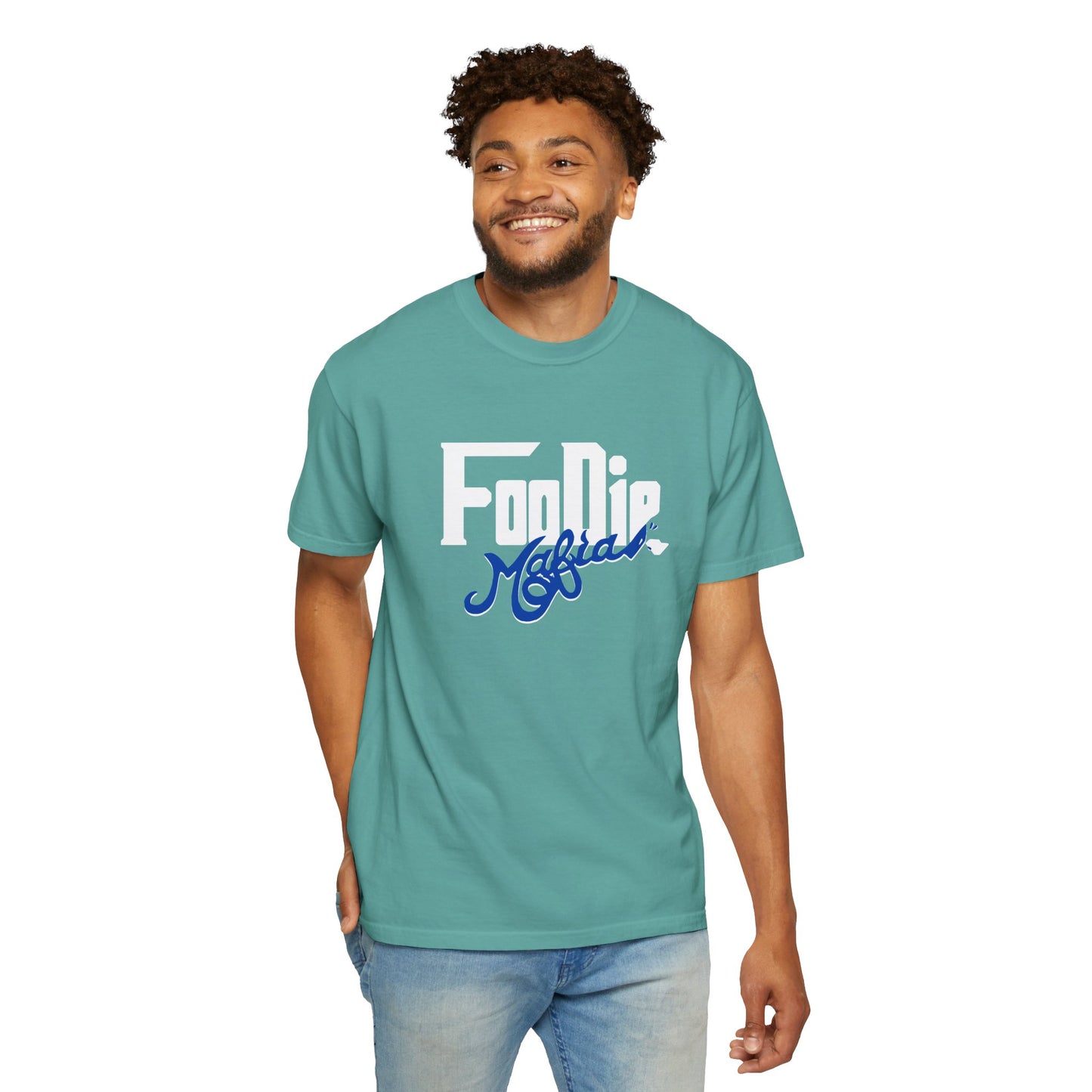 L.O.E.F Foodie Mafia Unisex Tee Shirt  (Dark Blue)