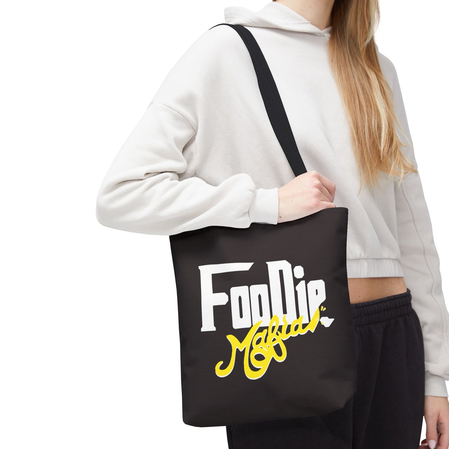 L.O.E.F White Foodie Mafia Tote Bag (Yellow)