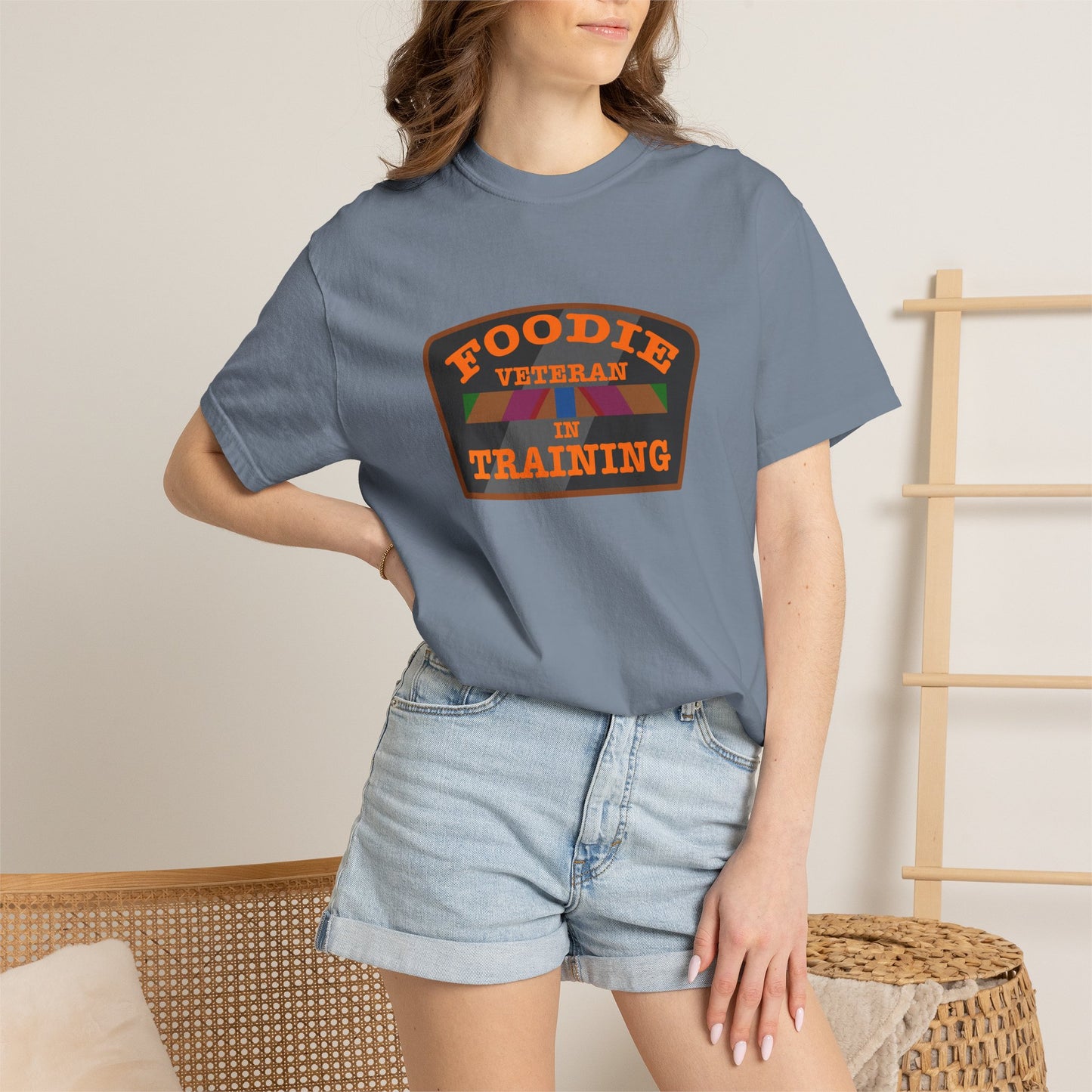 L.O.E.F Foodie Veteran IN TRAINING Unisex Tee Shirt (Orange)