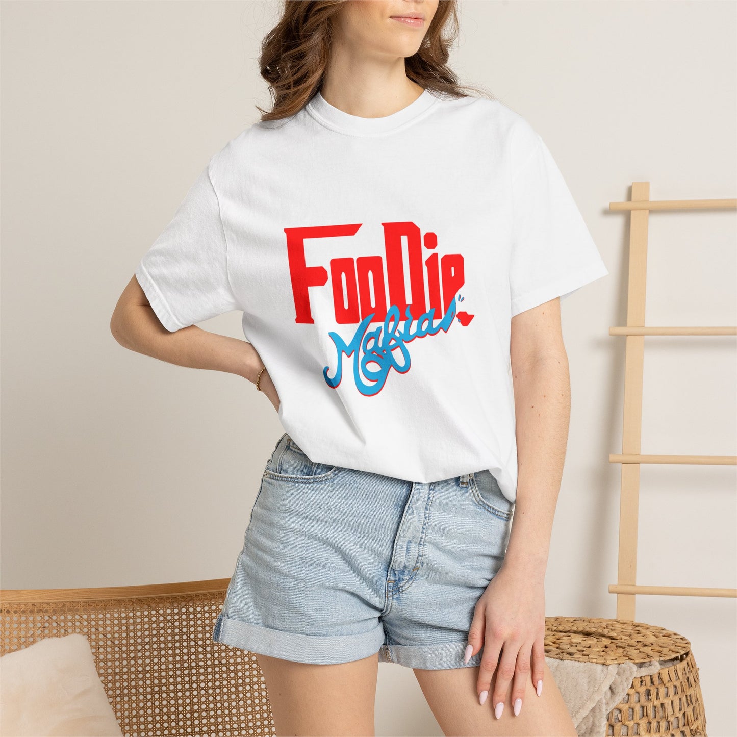 L.O.E.F Red Foodie Mafia Unisex Tee Shirt (Sky Blue)