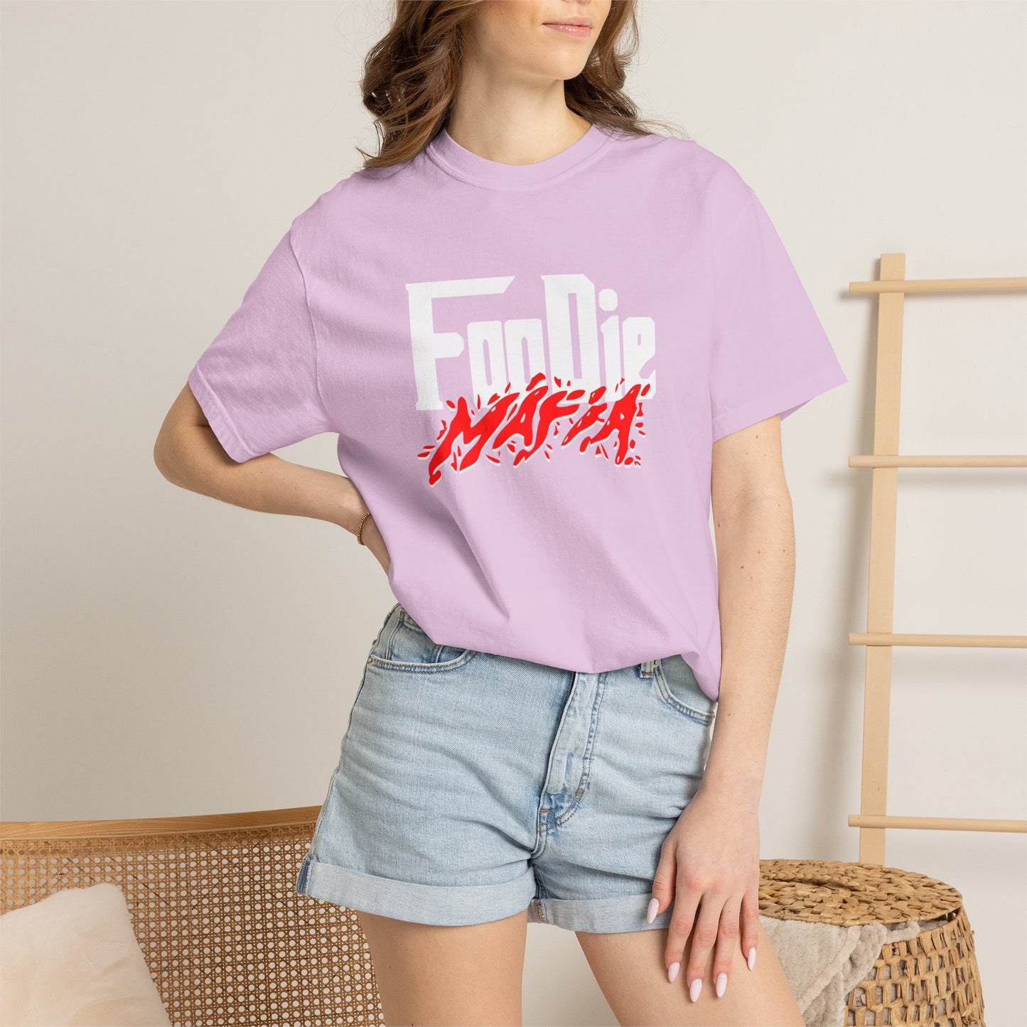 L.O.E.F Foodie Mafia Unisex Tee Shirt  (Red)