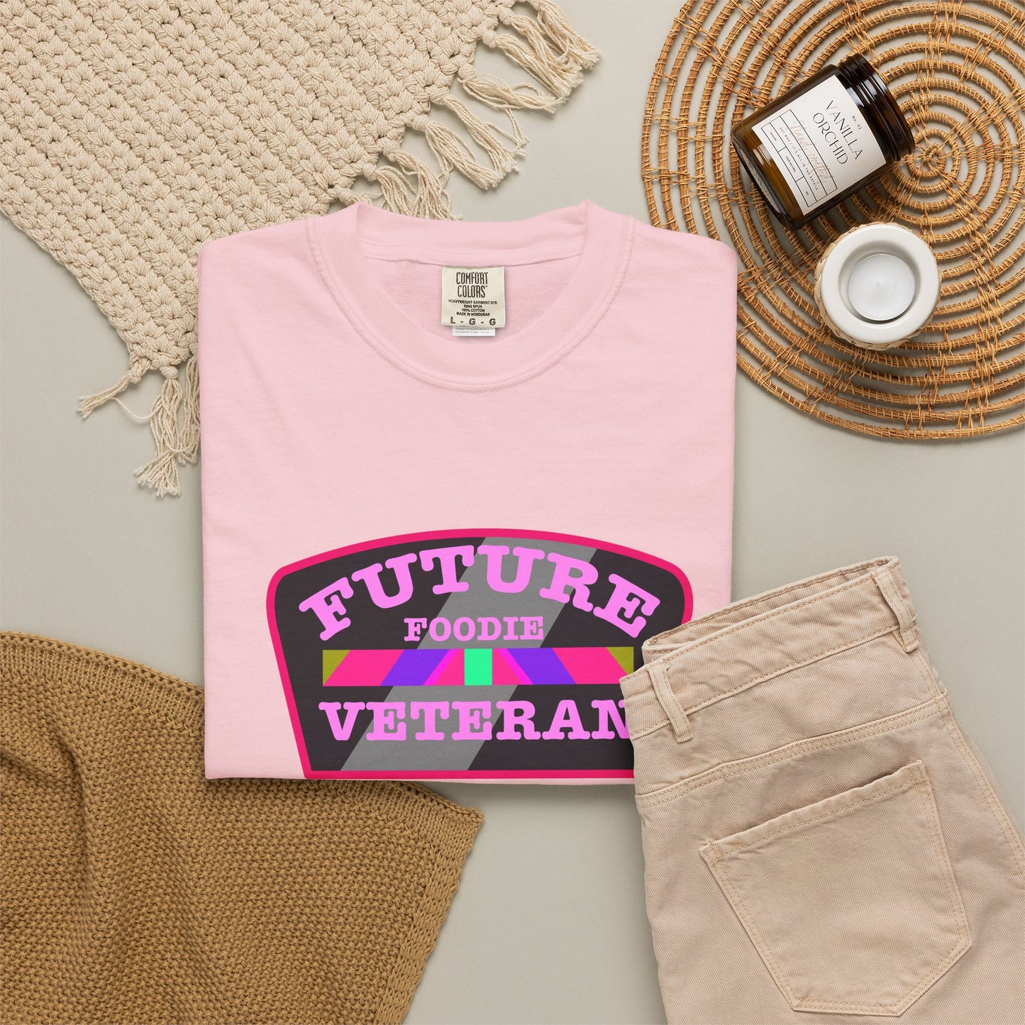 L.O.E.F Future Foodie Veteran Unisex Tee Shirt (Pink)