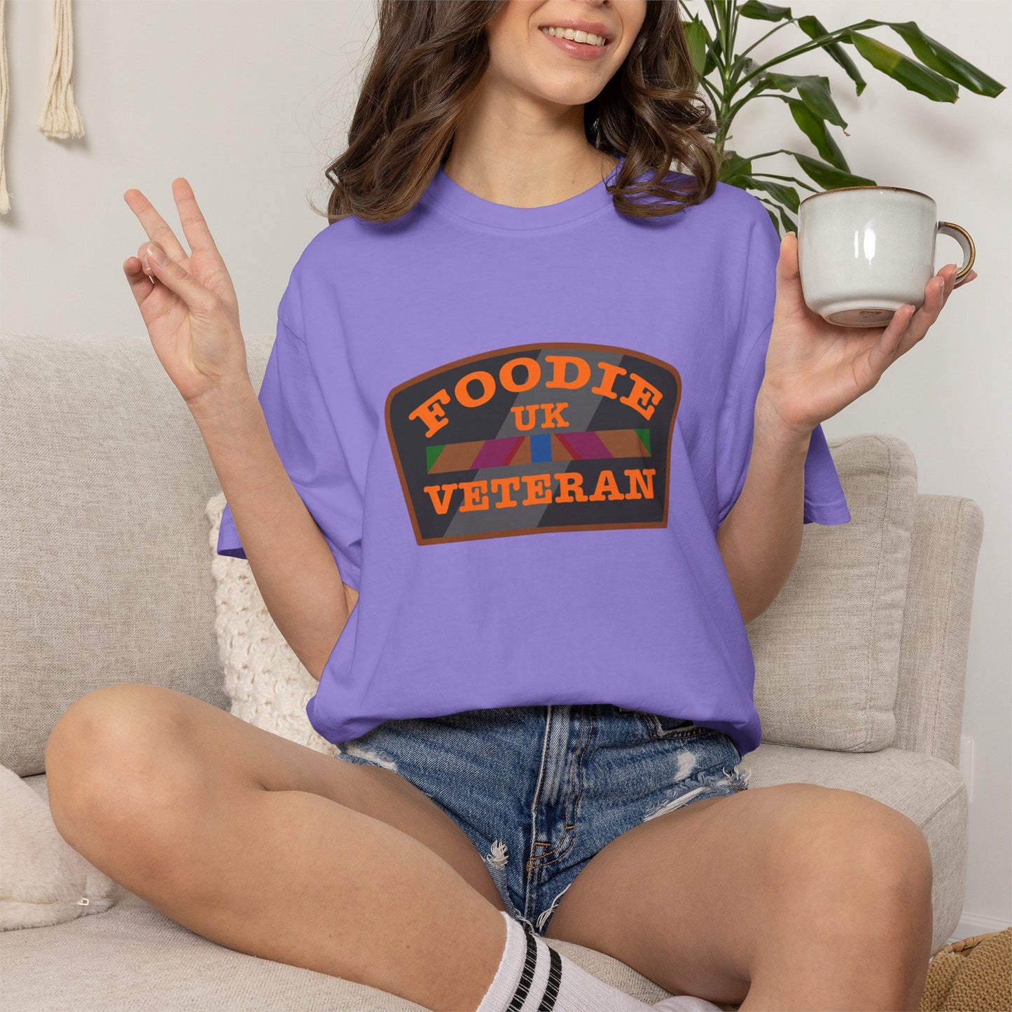 L.O.E.F Foodie Veteran UK Unisex Tee Shirt (Orange)