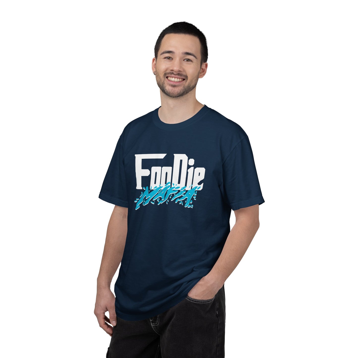 L.O.E.F Foodie Mafia Unisex Tee Shirt  (Aqua Blue)