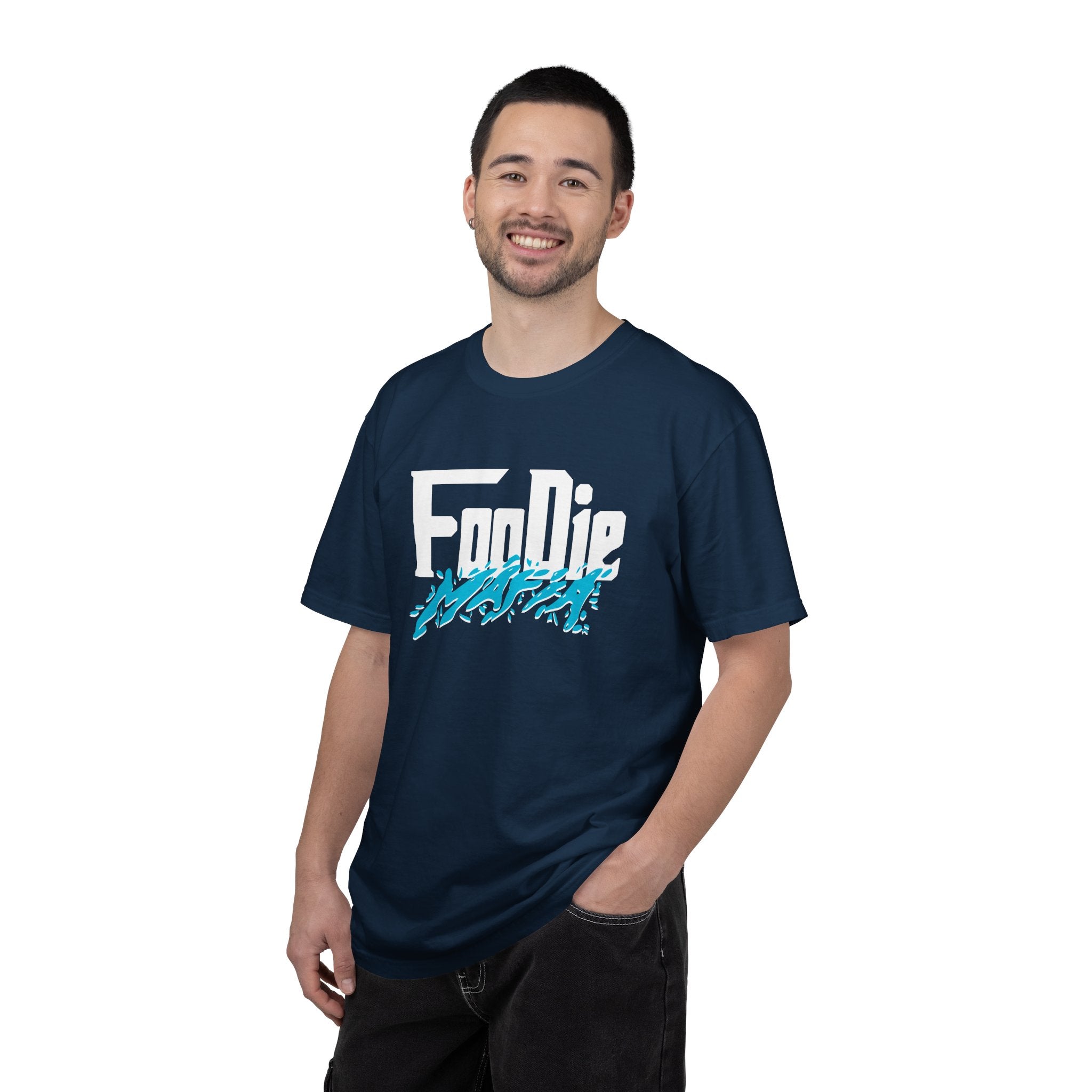 L.O.E.F Foodie Mafia Unisex Tee Shirt  (Aqua Blue)