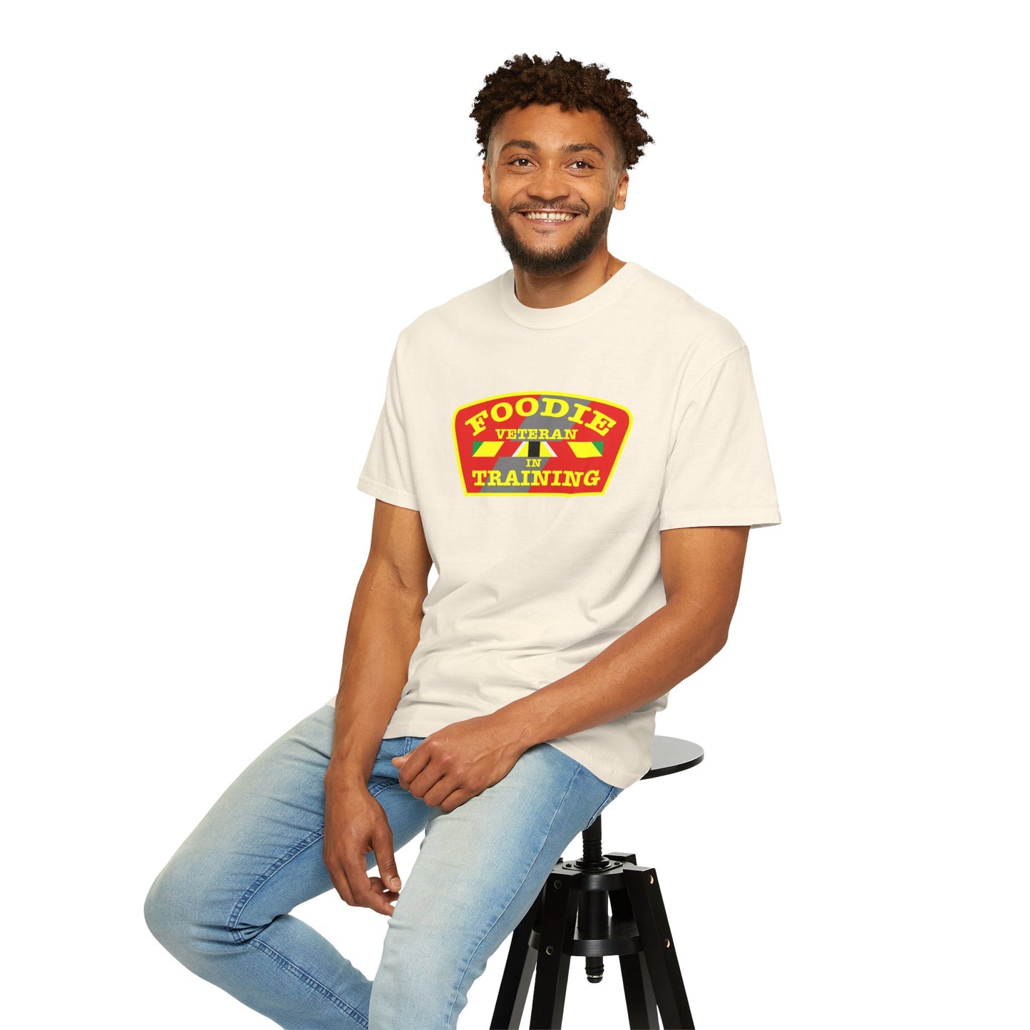 L.O.E.F Foodie Veteran IN TRAINING Unisex Tee Shirt (Yellow)