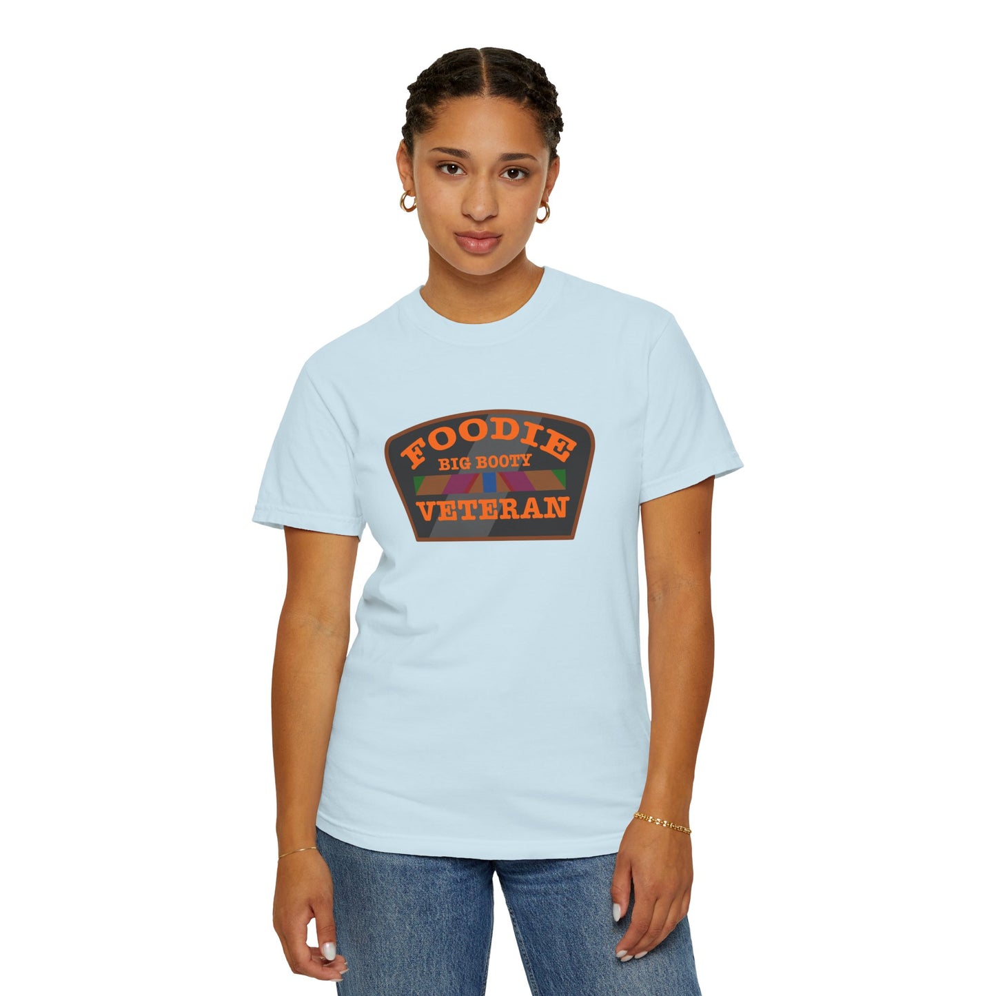 L.O.E.F Foodie Veteran BIG BOOTY Unisex Tee Shirt (Orange)
