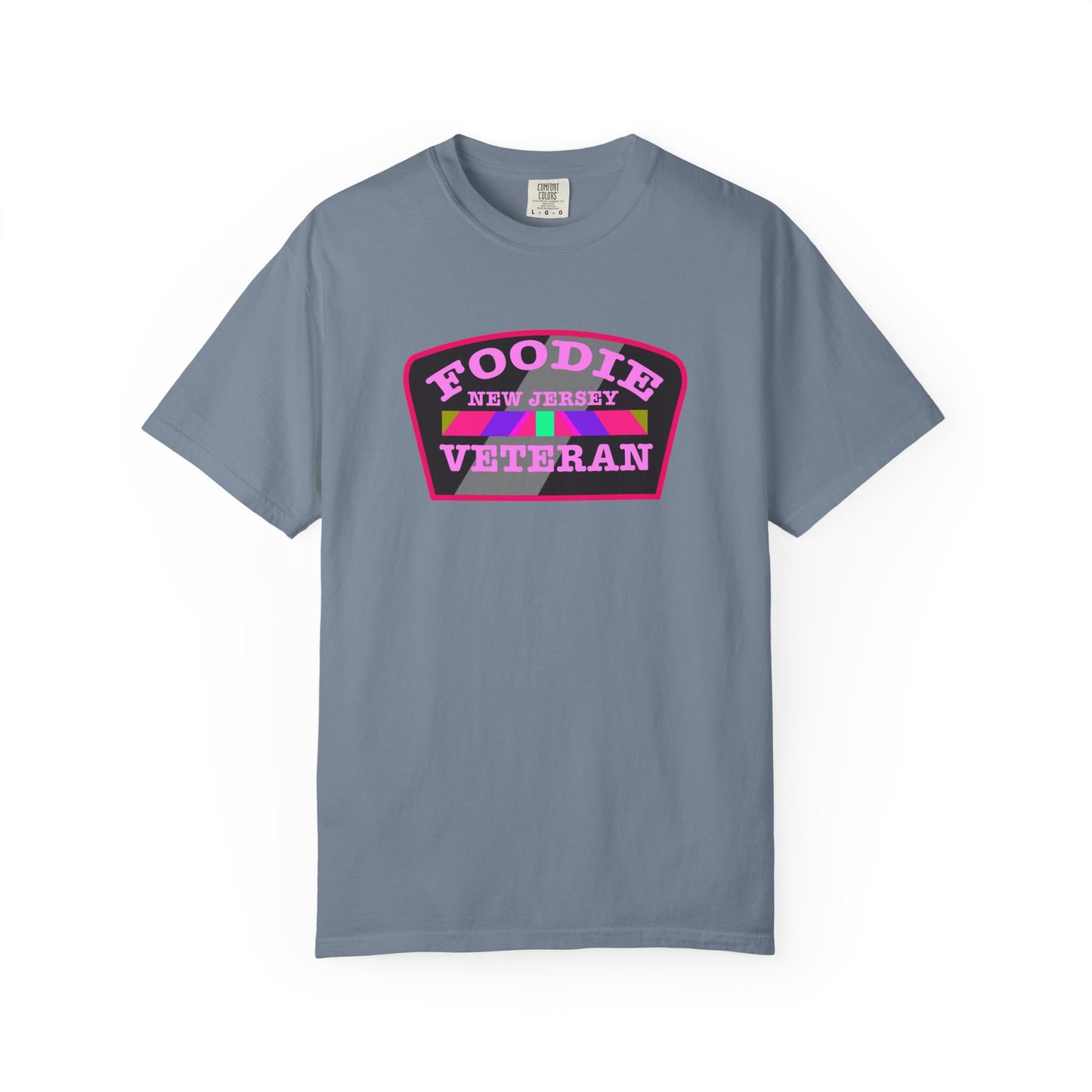 L.O.E.F Foodie Veteran NEW JERSEY Unisex Tee Shirt (Pink)