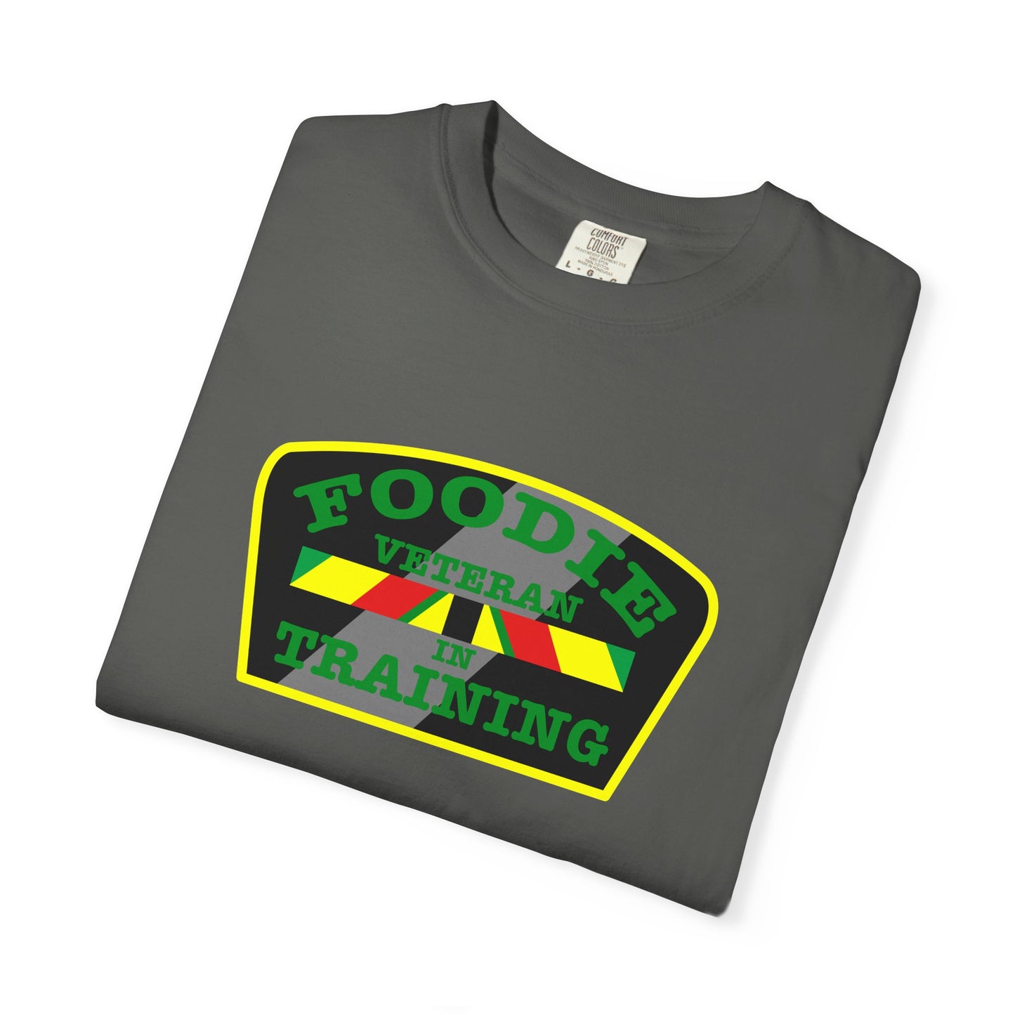 L.O.E.F Foodie Veteran IN TRAINING Unisex Tee Shirt (Green)