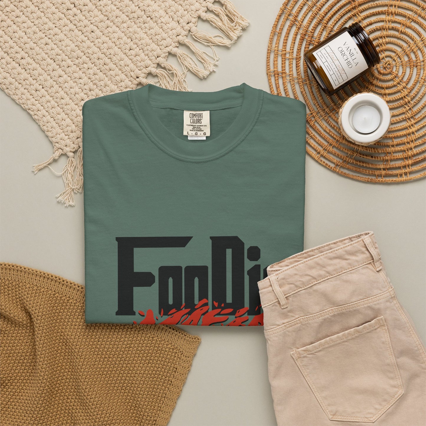 L.O.E.F Foodie Mafia Unisex Tee Shirt (Blood Orange)