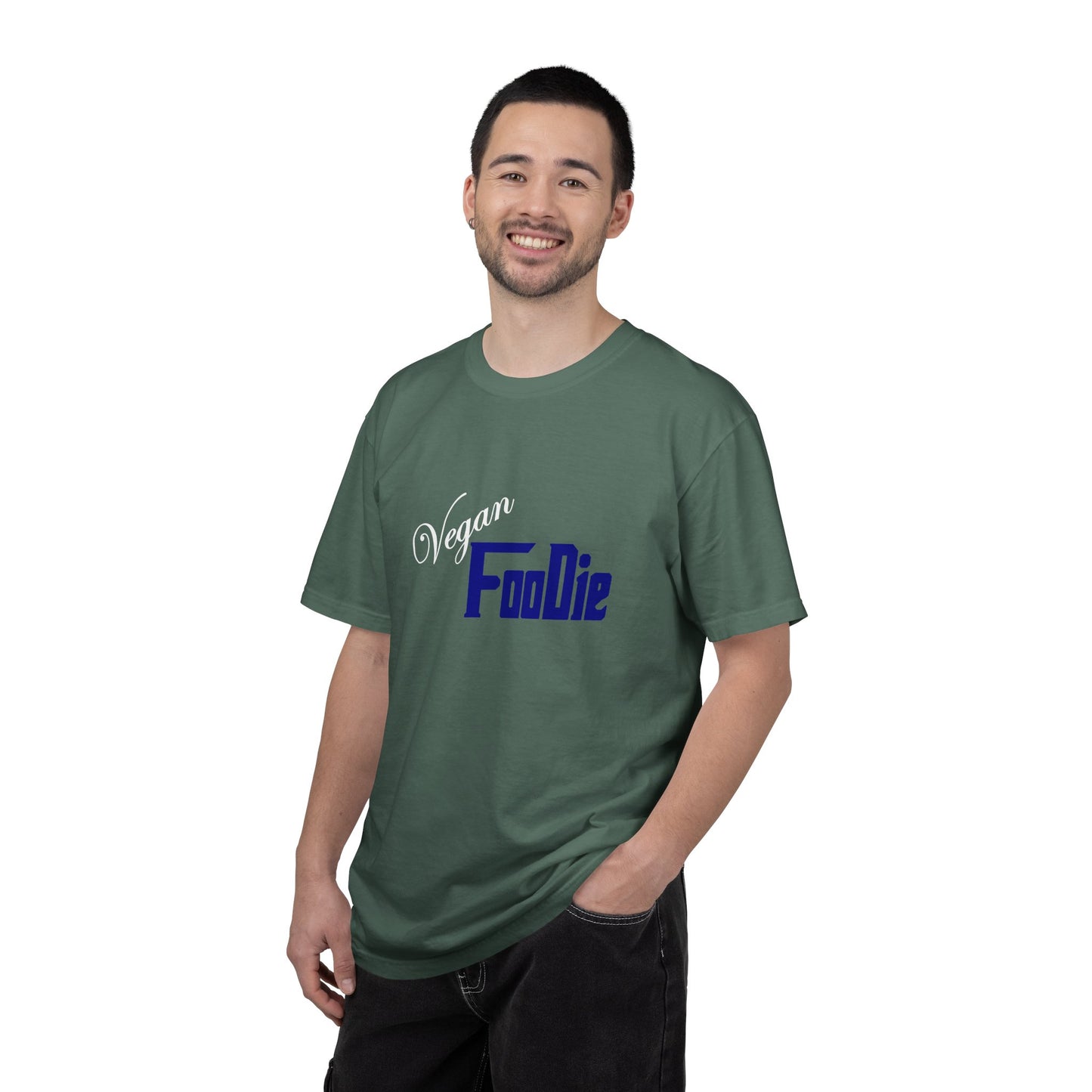 L.O.E.F Unisex Vegan Foodie Tee Shirt (Dark Blue)