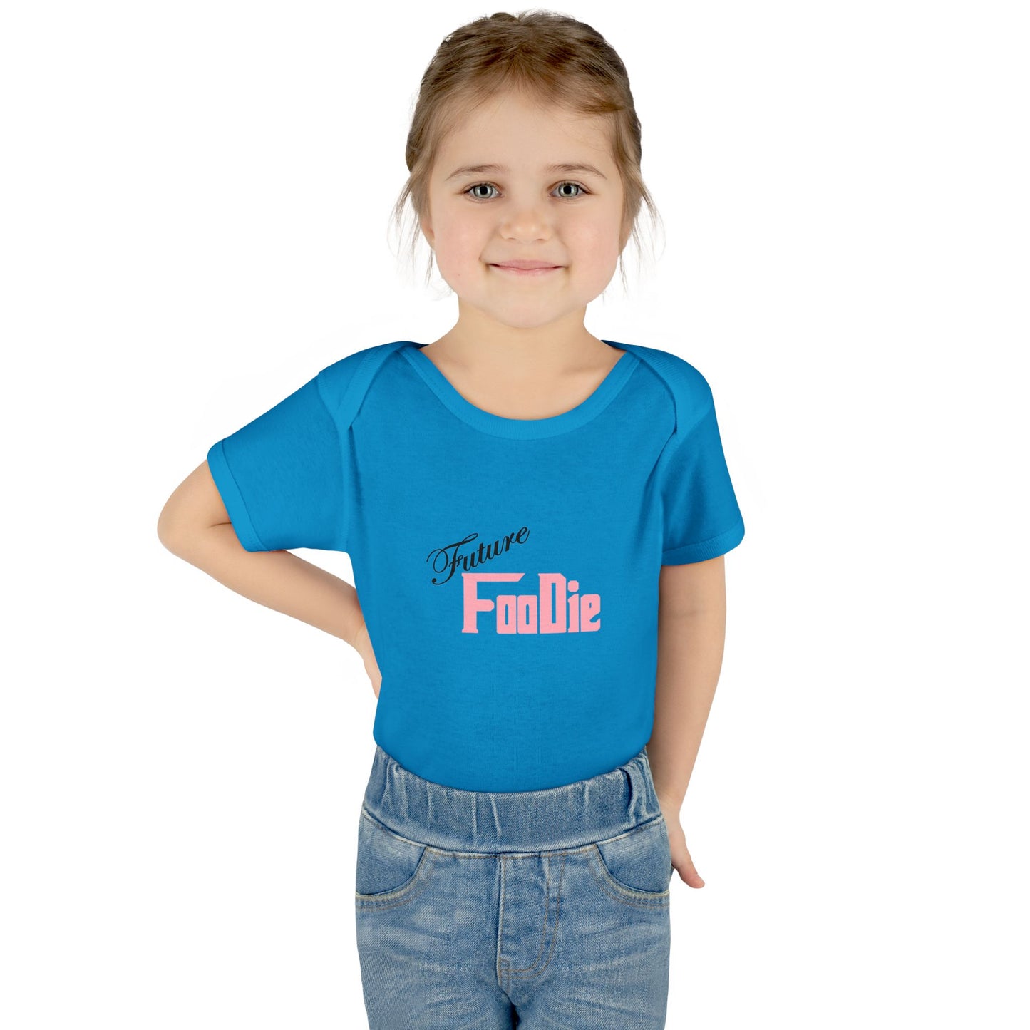 L.O.E.F Future Foodie Toddler Bodysuit (Soft Pink)