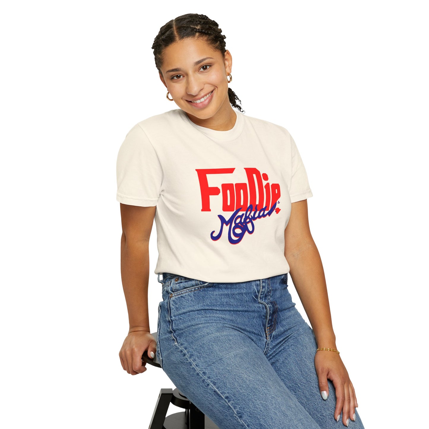L.O.E.F Red Foodie Mafia Unisex Tee shirt (Dark Blue)