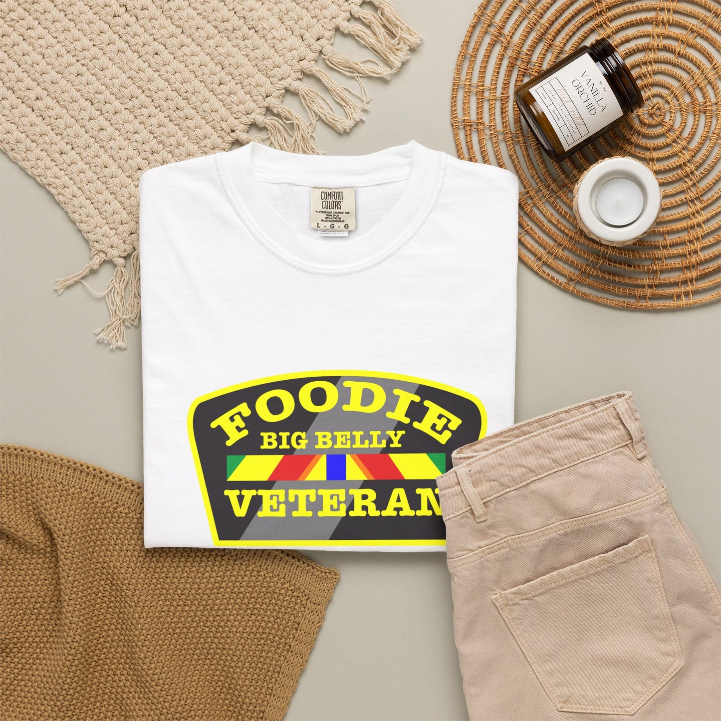 L.O.E.F Foodie Veteran Big Belly Unisex Tee Shirt