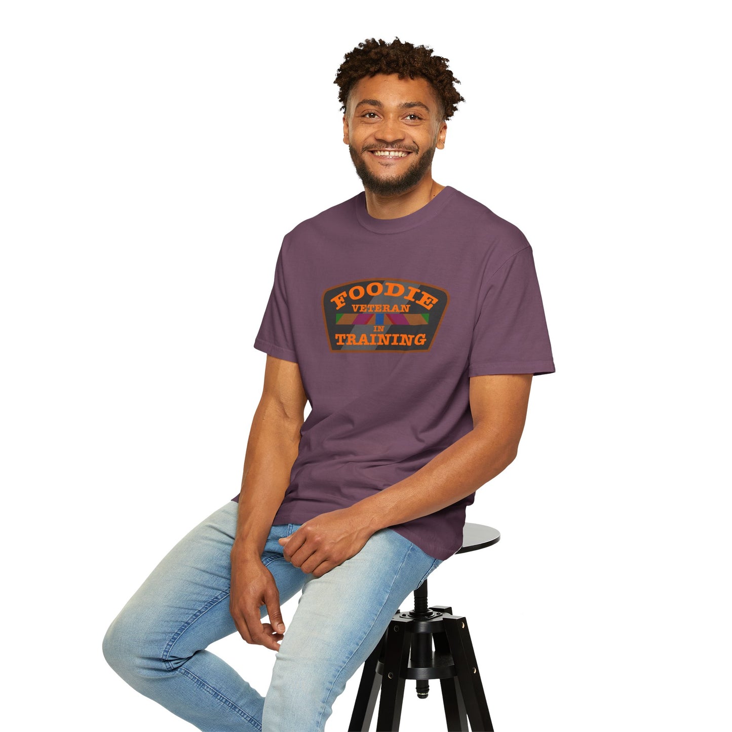 L.O.E.F Foodie Veteran IN TRAINING Unisex Tee Shirt (Orange)