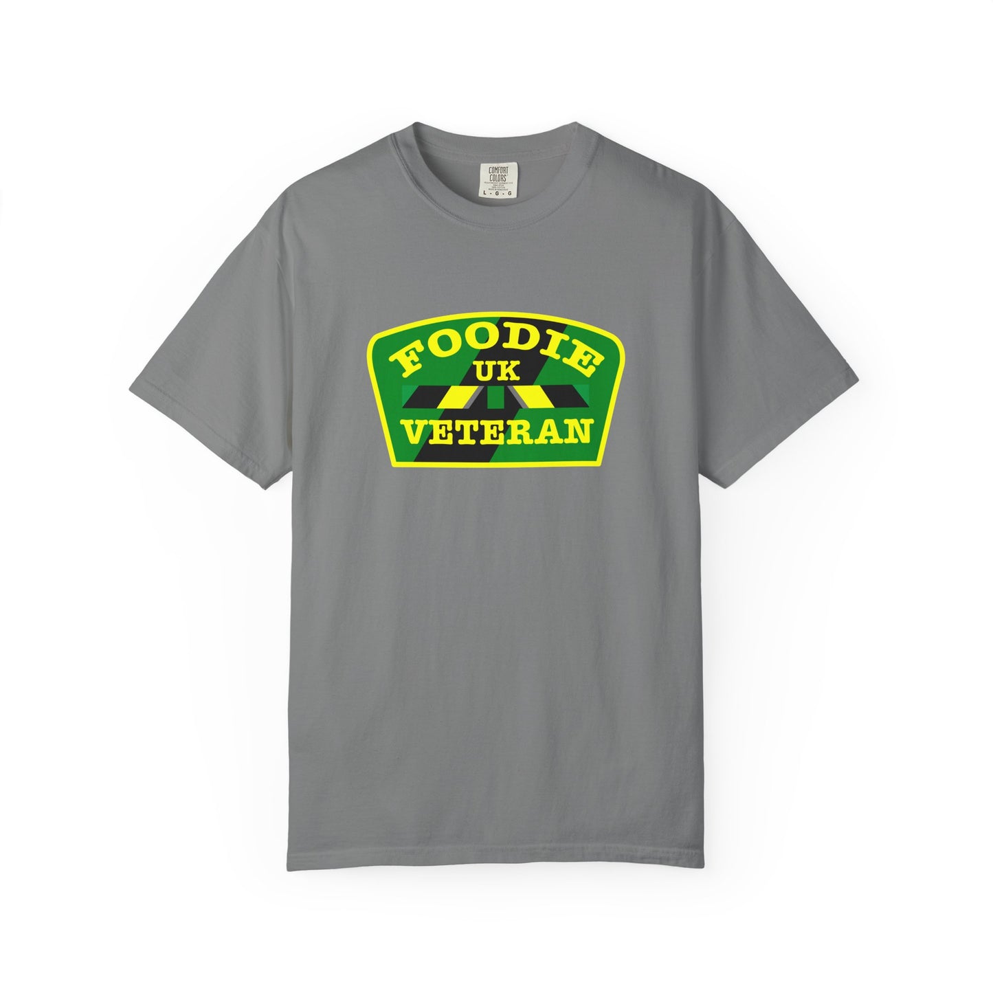 L.O.E.F Foodie Veteran UK Unisex Tee Shirt (Yellow and Green)