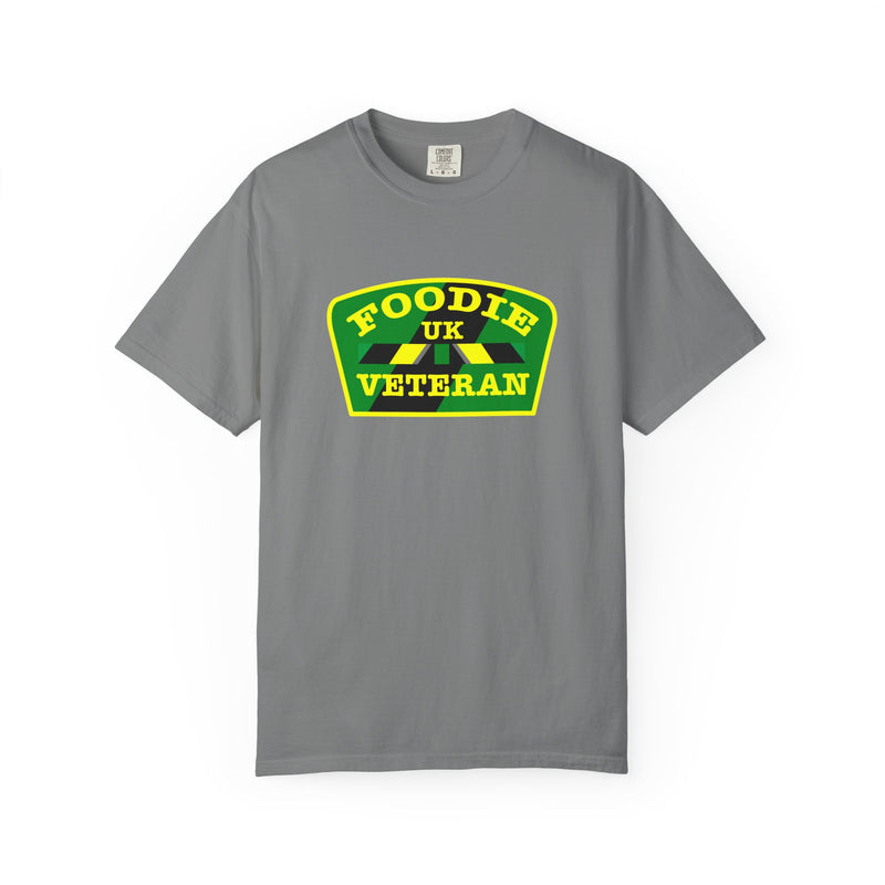L.O.E.F Foodie Veteran UK Unisex Tee Shirt (Yellow and Green)