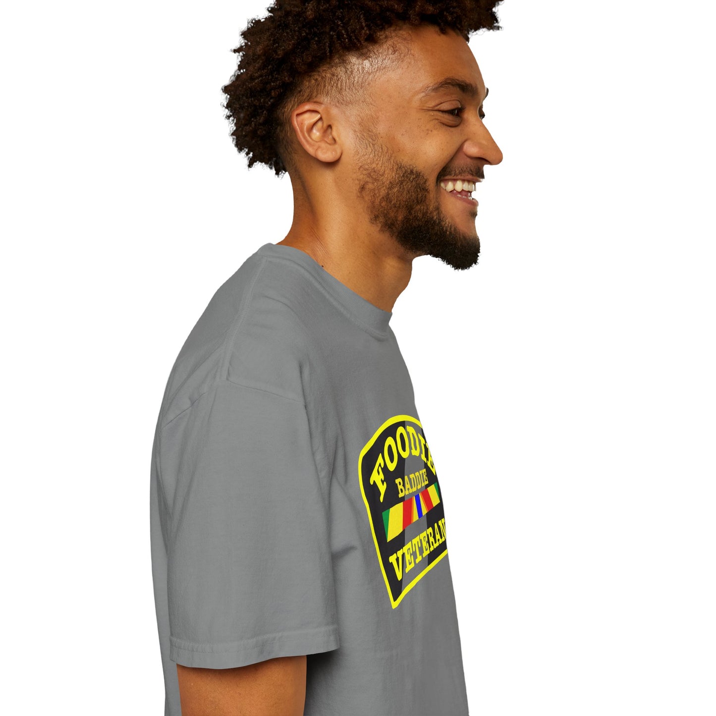 L.O.E.F Foodie Veteran BADDIE Unisex Tee Shirt (Yellow)