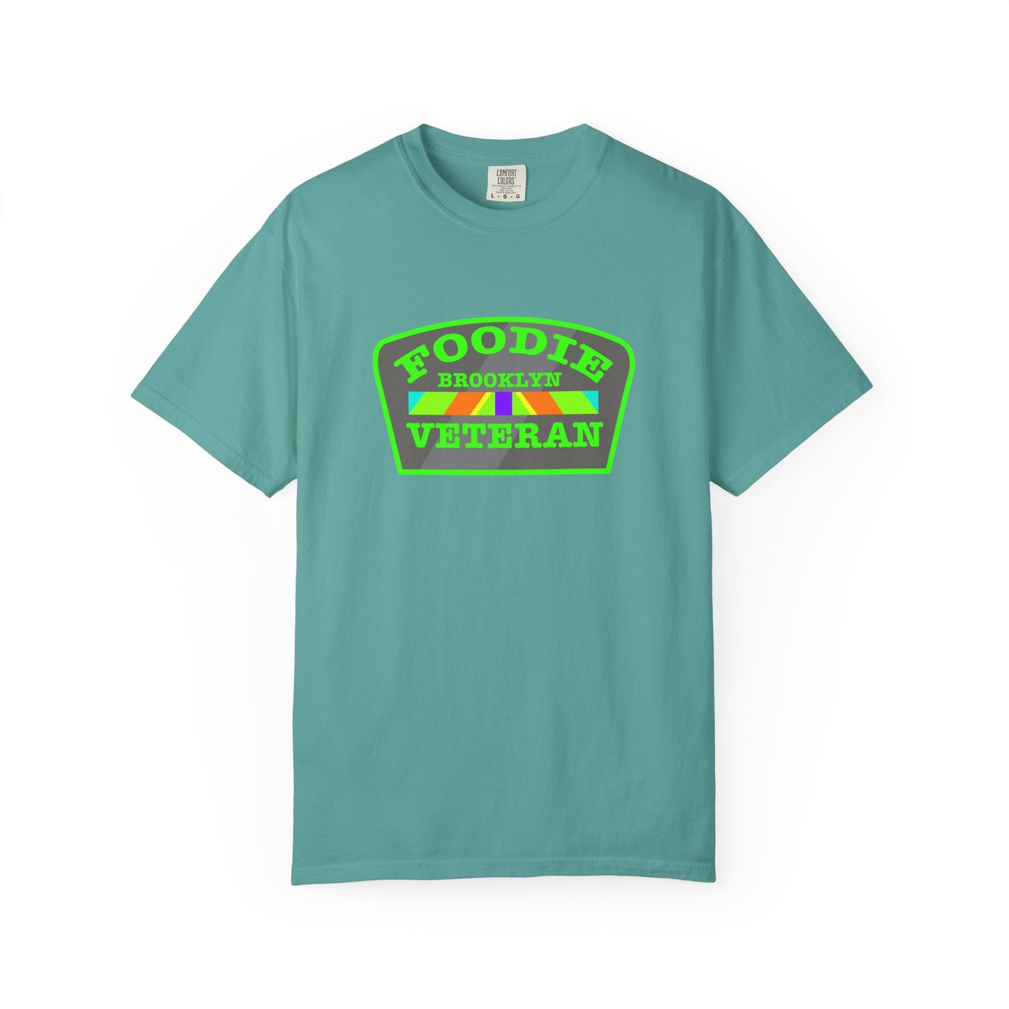 L.O.E.F Foodie Veteran BROOKLYN Unisex Tee Shirt (Neon Green)