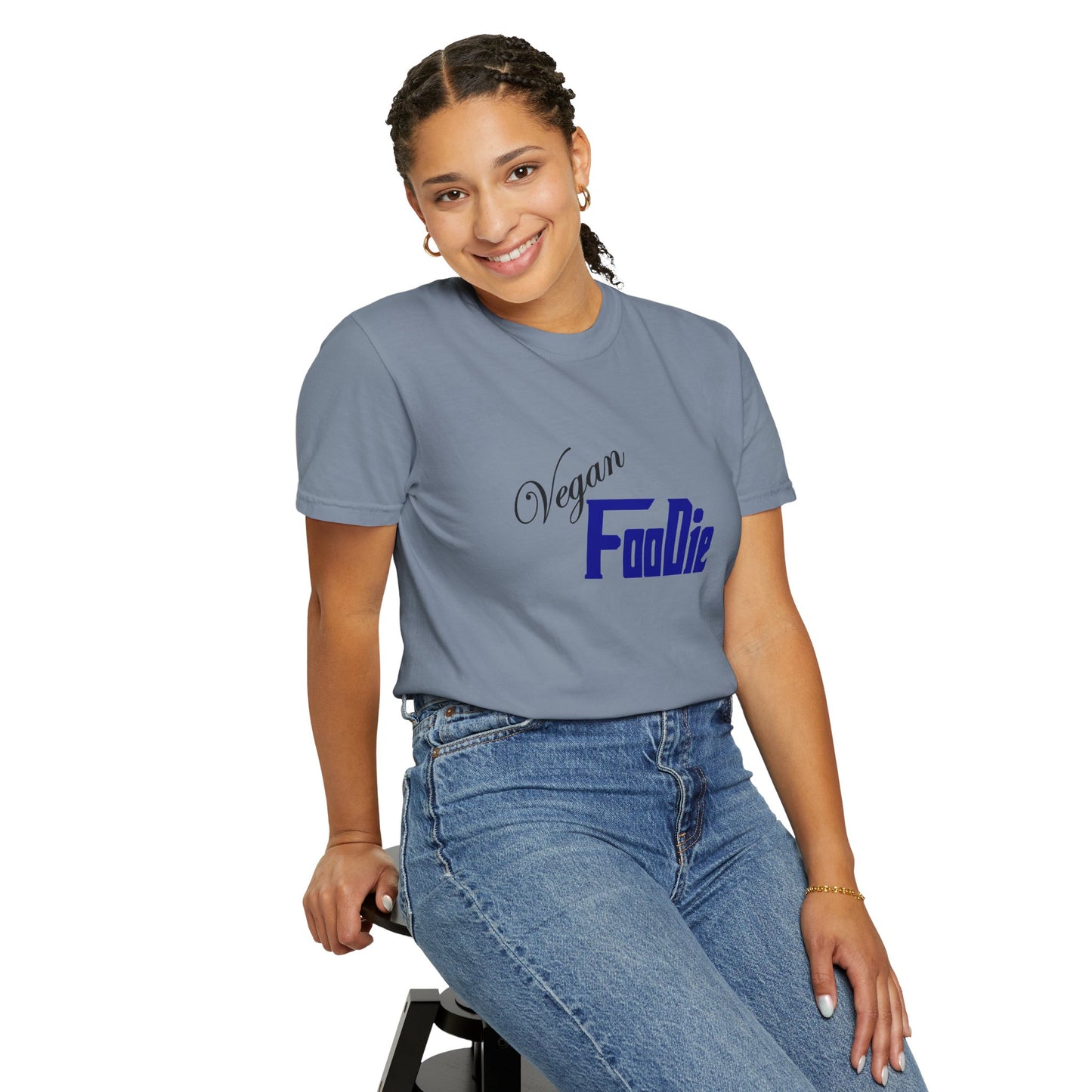 L.O.E.F Unisex Vegan Foodie Tee Shirt (Dark Blue)