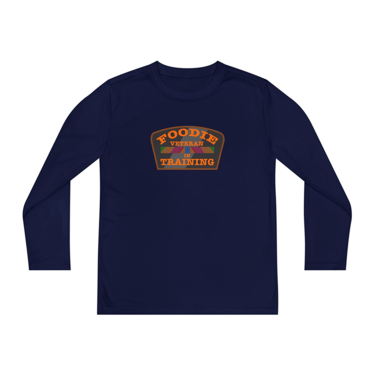 L.O.E.F Foodie Veteran In Training Youth Long Sleeve Tee (Orange)